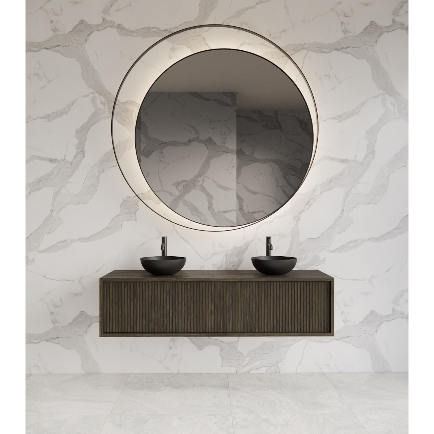 Onderkast Gliss Design Heronimus 140x45x35 cm Met Topplaat Charcoal