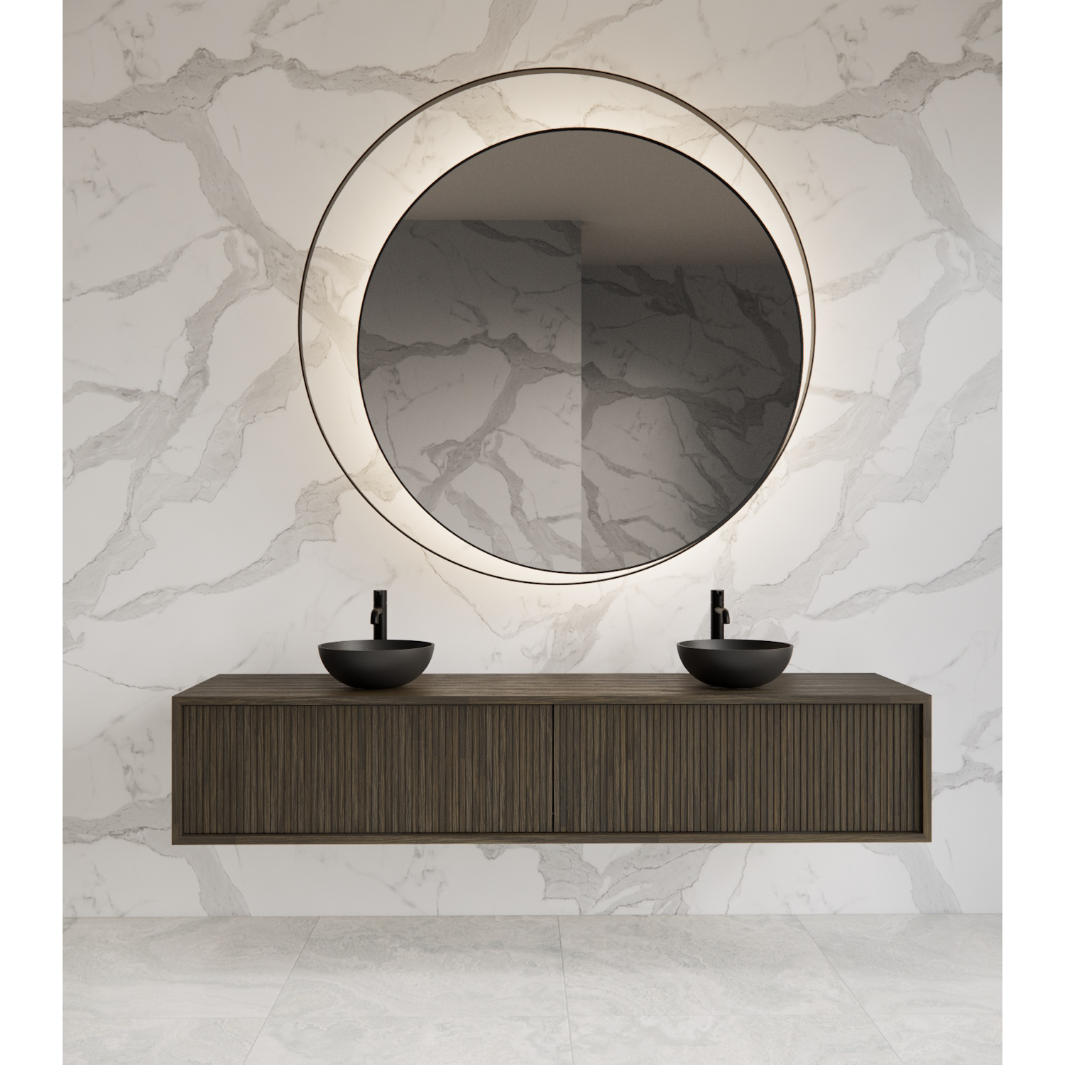 Onderkast Gliss Design Heronimus 180x45x35 cm 2 Laden Met Topplaat Charcoal