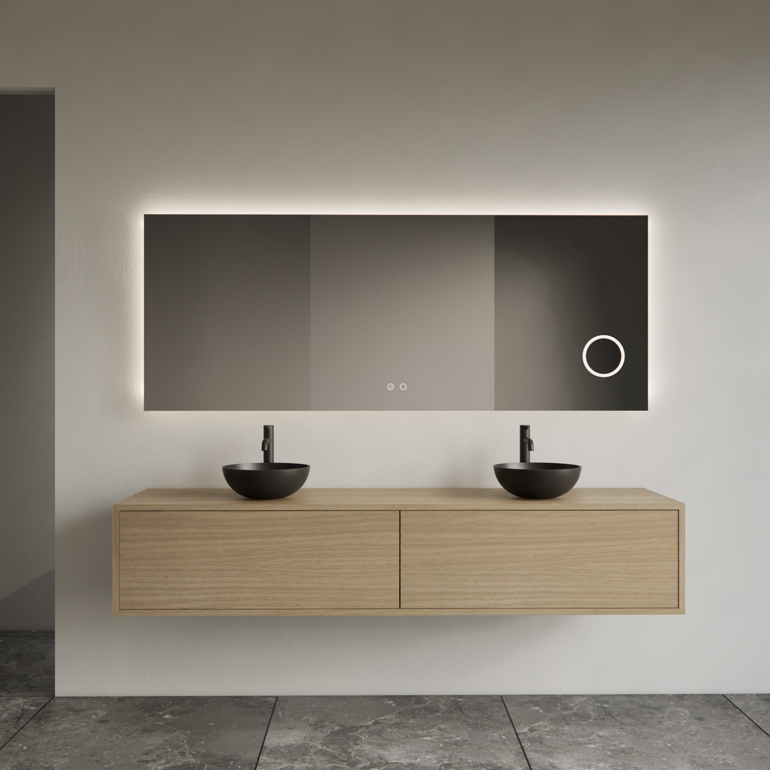 Onderkast Gliss Design Joa Corn Silk 200 CM 2 Laden Incl.Topplaat