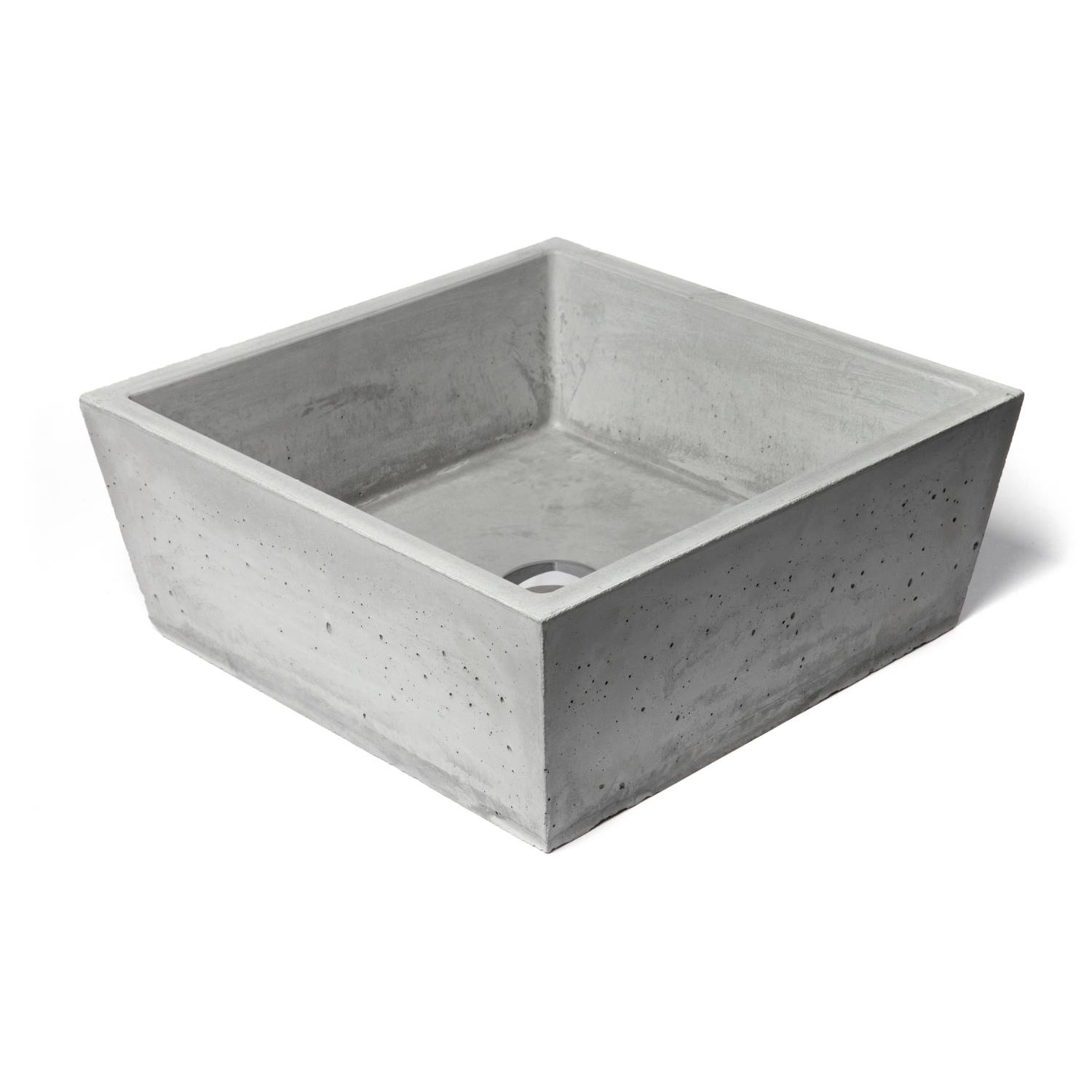 Opzet Wastafel Urbi et Orbi Conicis Beton 39x39x16 cm Donker Grijs