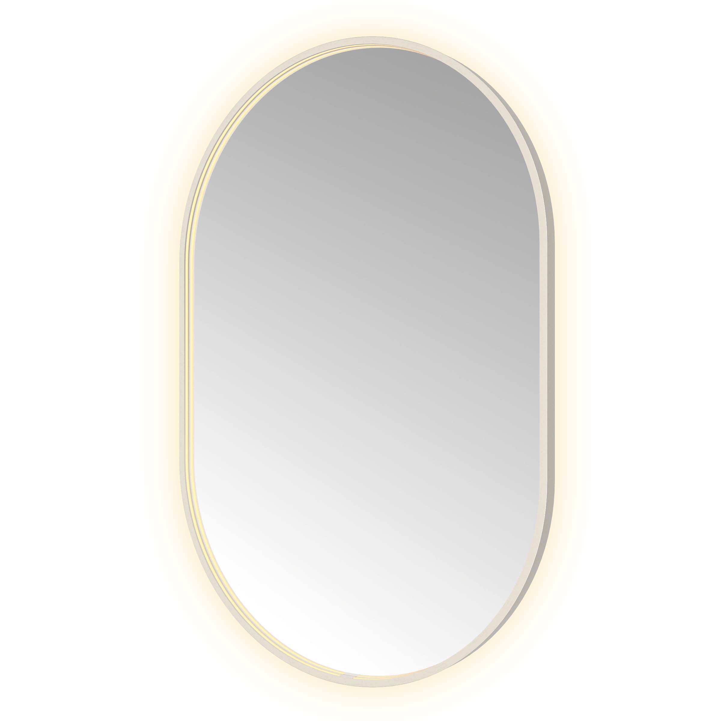 Spiegel Hotbath &MORE 120x80 cm LED-Verlichting Spiegelverwarming Ovaal RVS