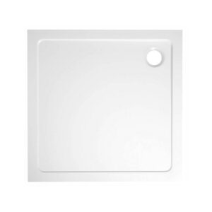 Douchebak Gegoten Marmer Sapho Aqualine 80x80x3 cm Vierkant Wit