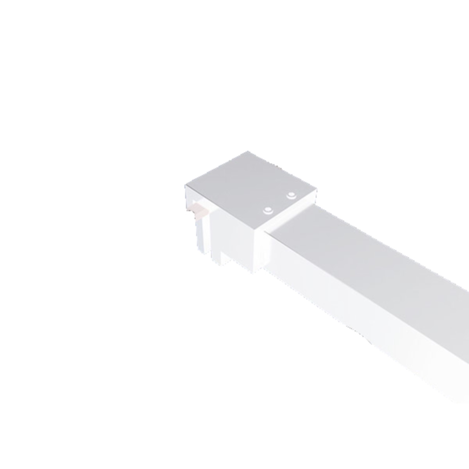 BWS Inloopdouche Pro Line Helder Glas 50x200 Mat Wit Profiel en Stabilisatiestang