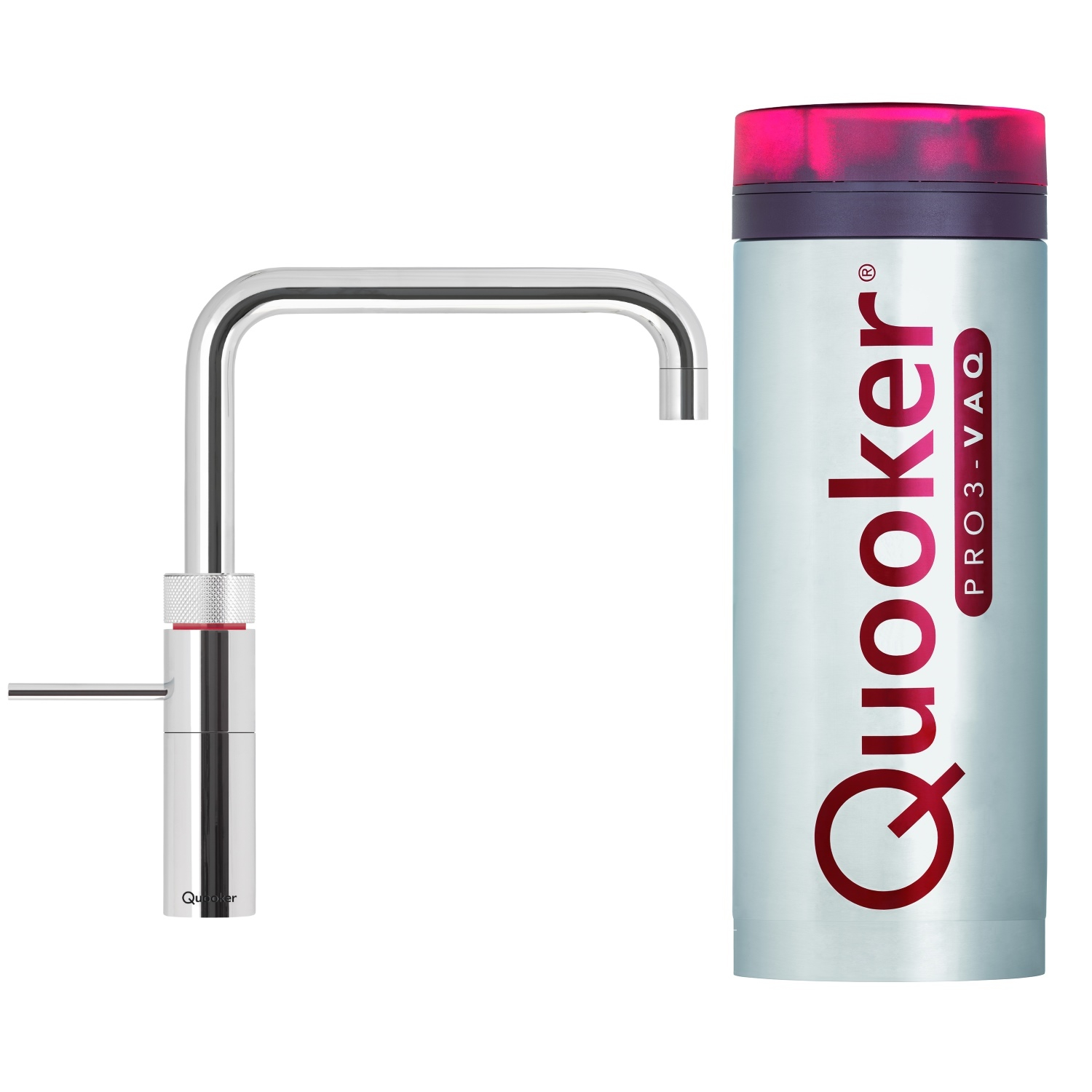 Quooker Fusion Square Mat Zwart met Combi Boiler