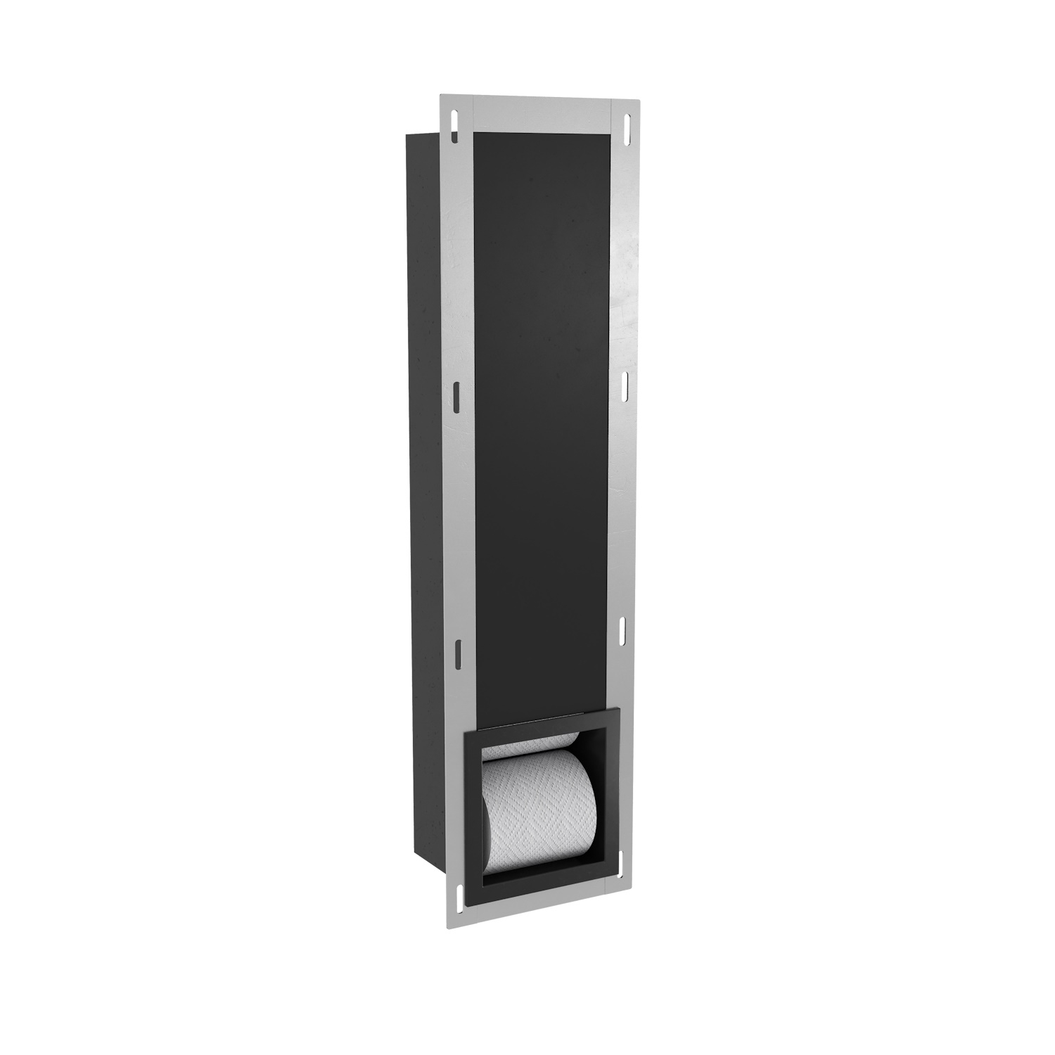 Reserve Toiletrolhouder Inbouw BWS Mat Zwart Torelaat