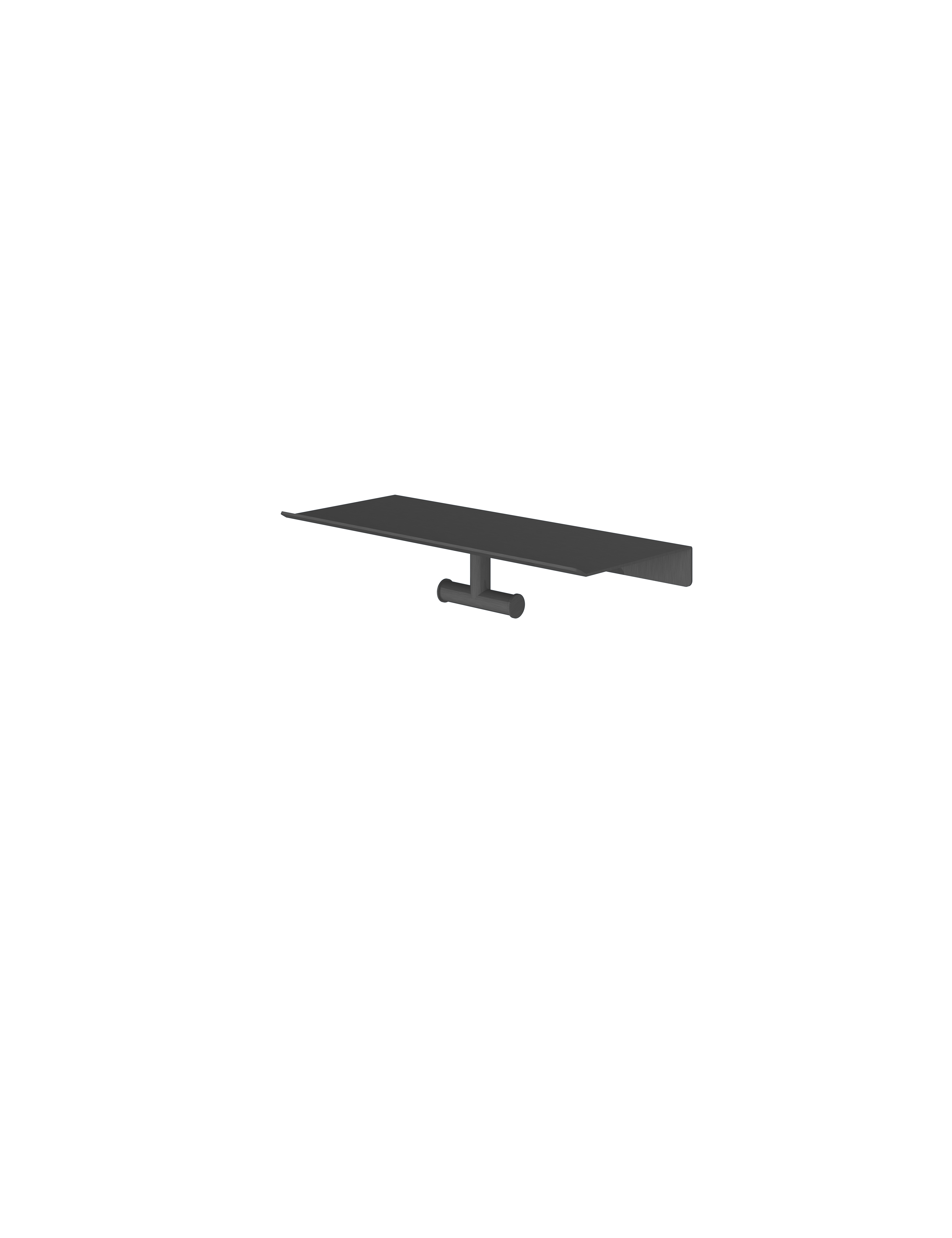 Hotbath &More Dubbele handdoek haak voor Planchet serie Geborsteld zwart PVD