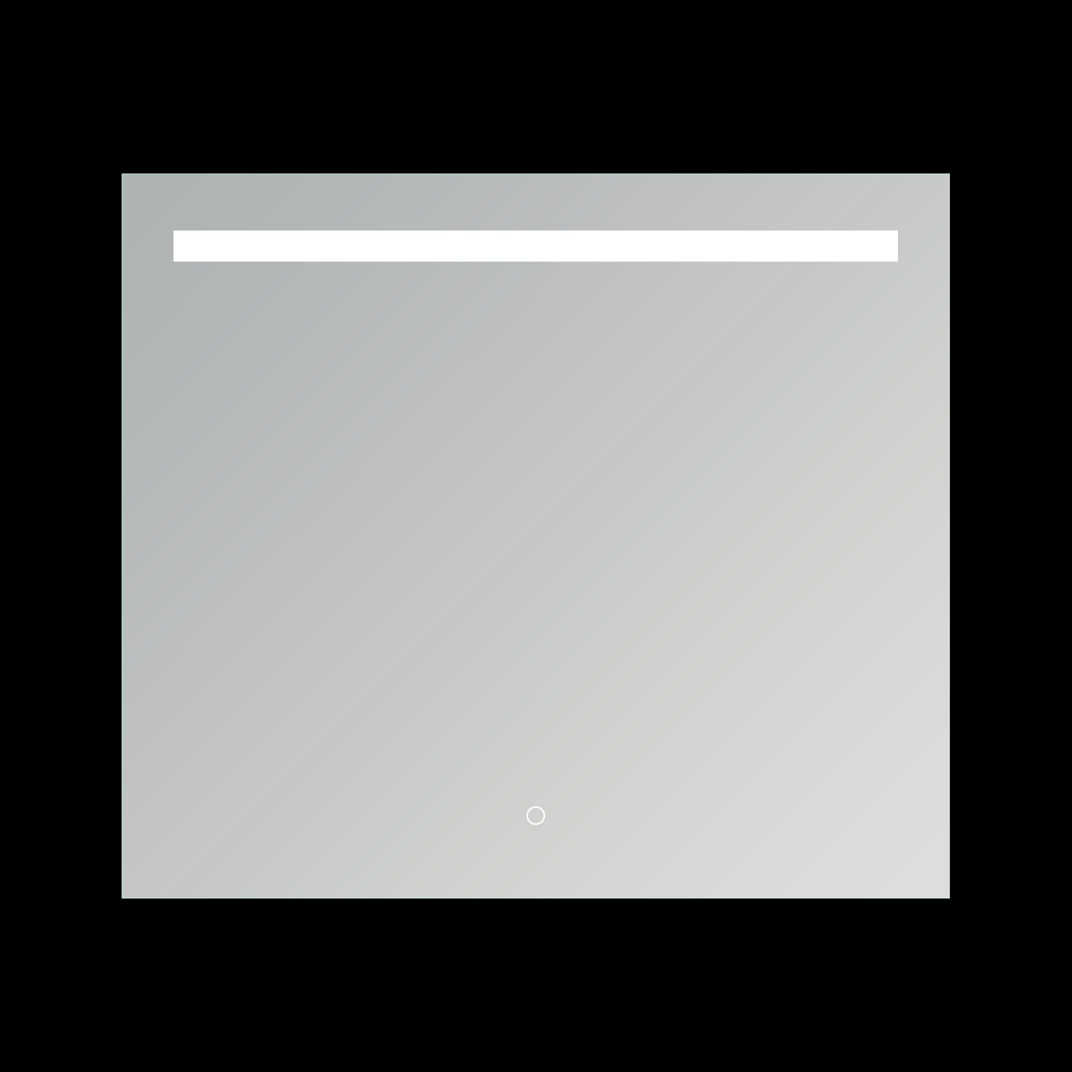 Spiegel Arcqua Cube 80x70 Cm rechthoek front LED
