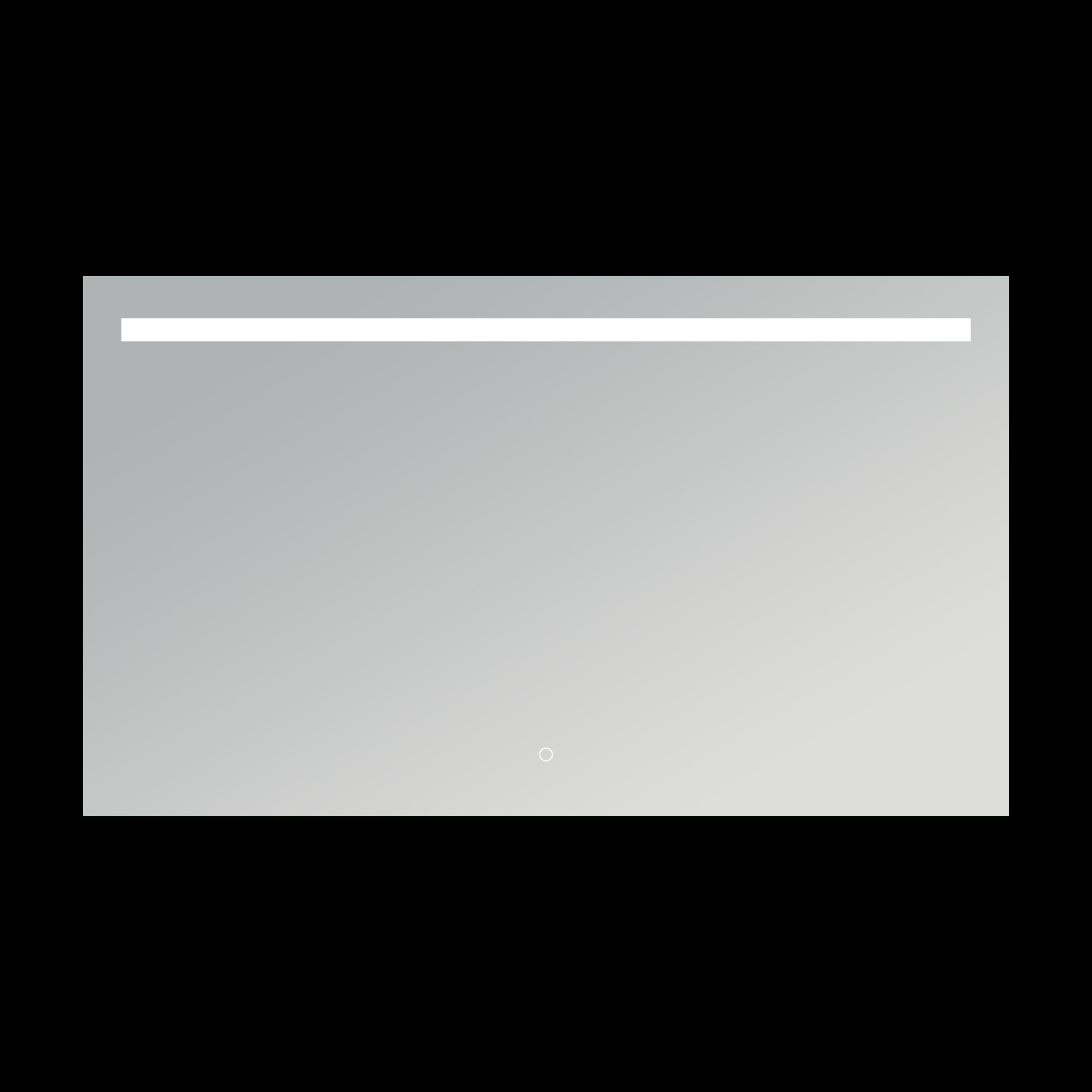 Spiegel Arcqua Cube 120x70 Cm rechthoek front LED