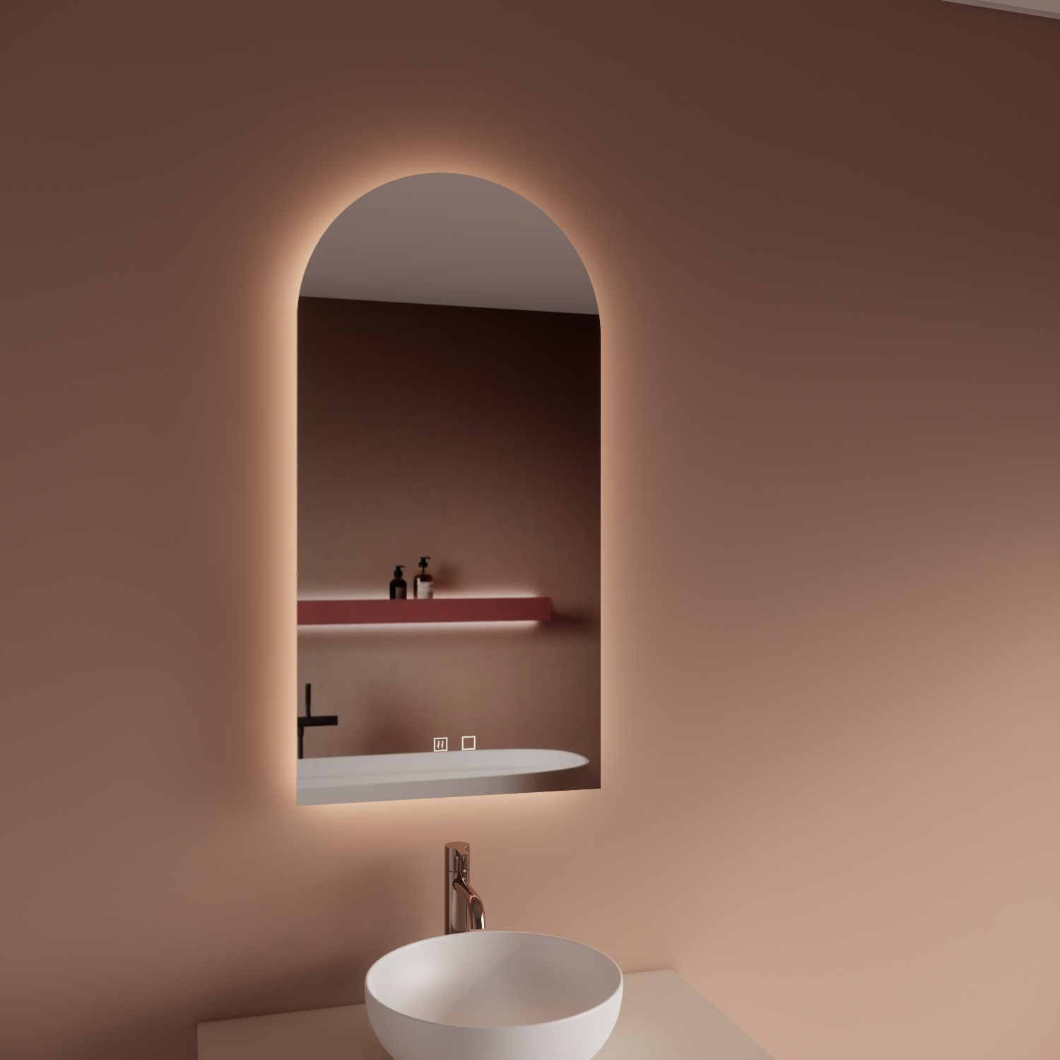 Spiegel BWS Grace 50x120 cm Spiegelverwarming en Indirecte Verlichting