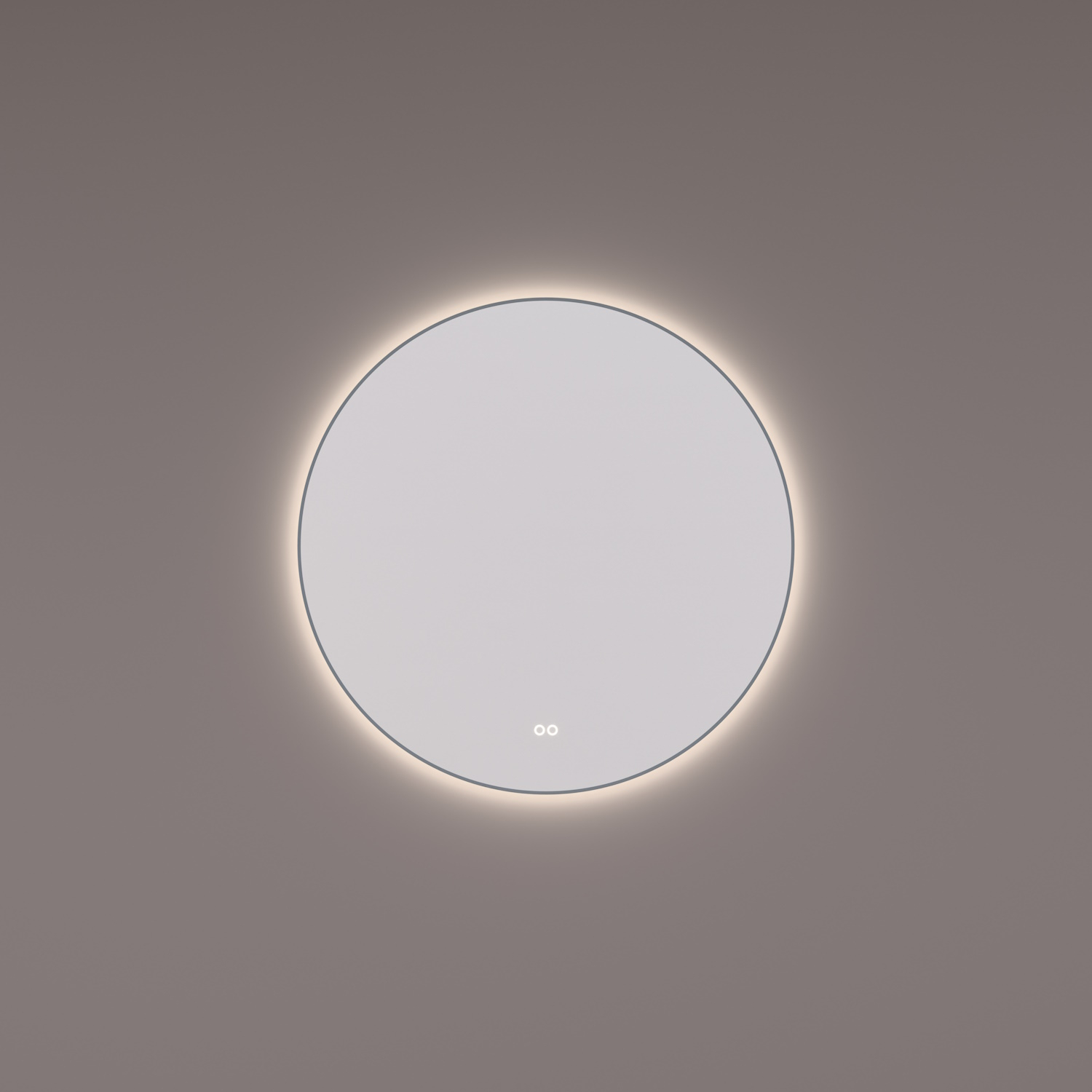 Spiegel Hipp Design SPV 13500 Rond Met Verlichting Incl. Spiegelverwarming en Gunmetal Frame (Alle Maten)