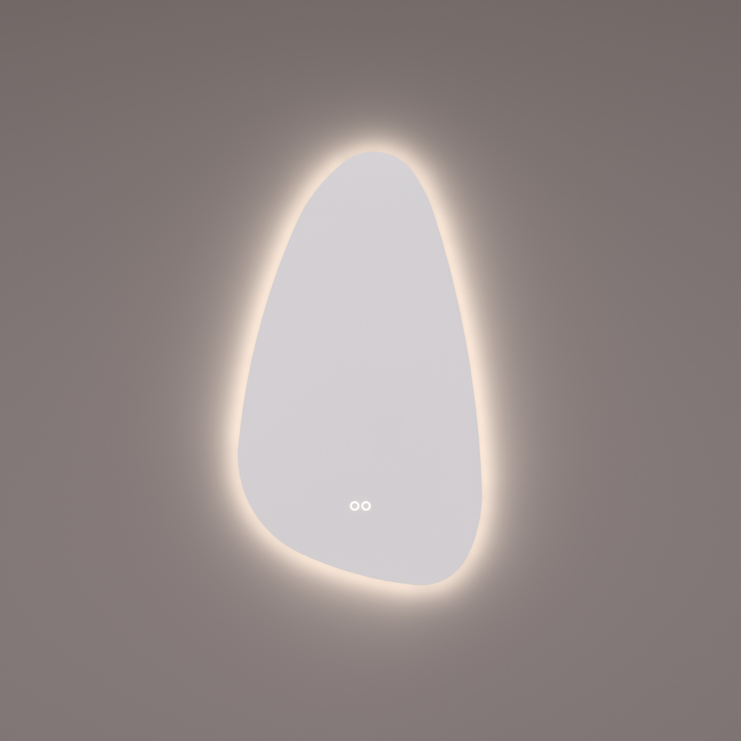 Spiegel Hipp Design SPV 13601 Organisch 45x80 cm Met Verlichting Incl. Spiegelverwarming