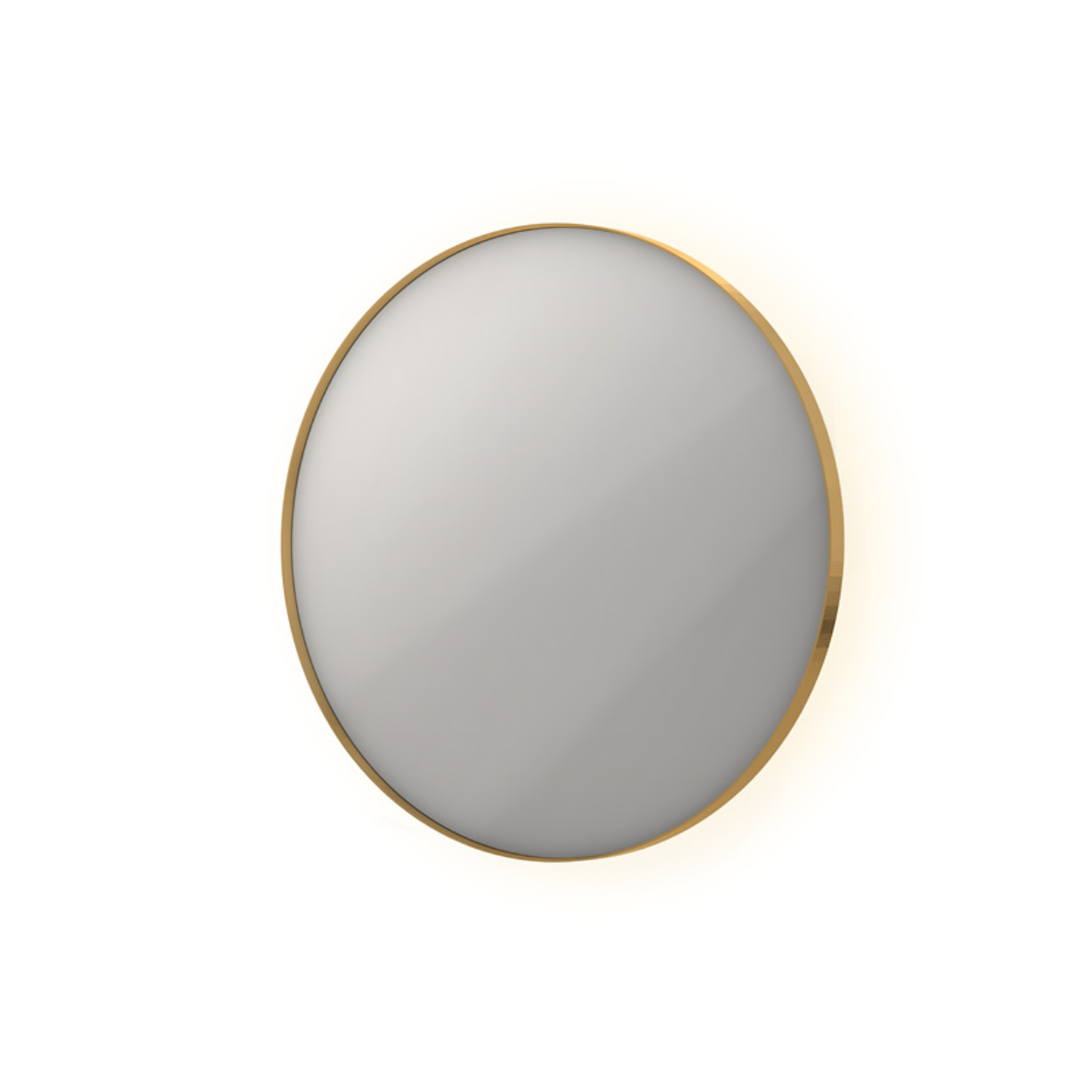 Spiegel INK SP17 Rond Colour Changing LED Rondom 60 x 4 x 60 cm Dimbaar In Aluminium Kader Mat Goud