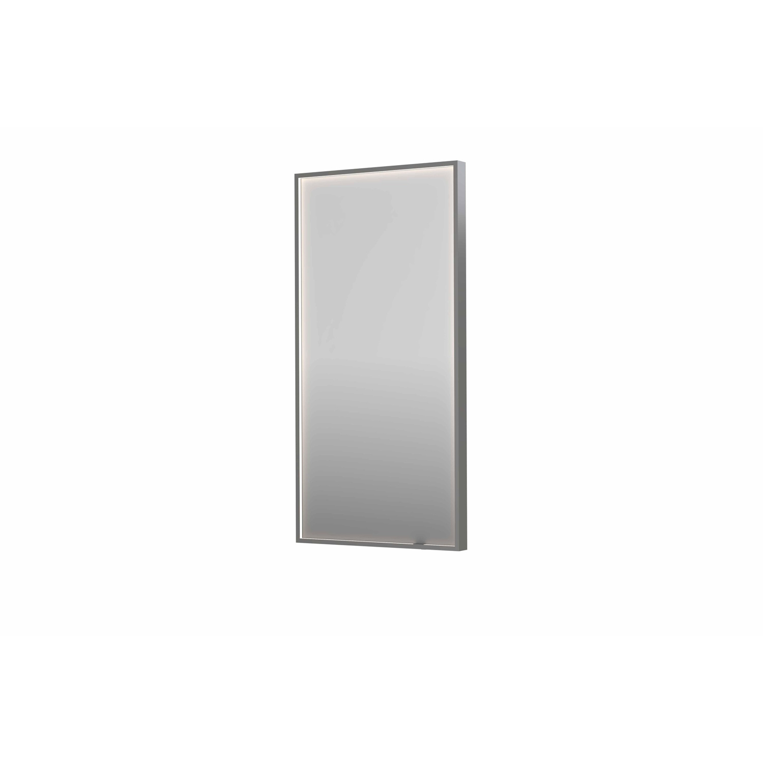 Spiegel INK SP19 50x4x100 cm incl. direct LED-Verlichting Rondom en Spiegelverwarming Geborsteld RVS