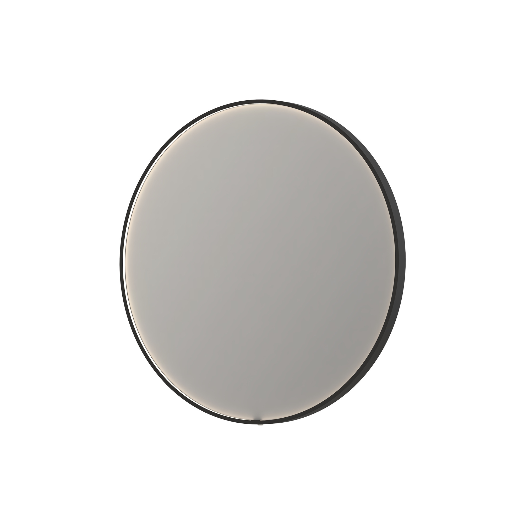 Spiegel INK SP24 100x4x100 cm incl. direct LED-Verlichting Rondom en Spiegelverwarming Mat Zwart