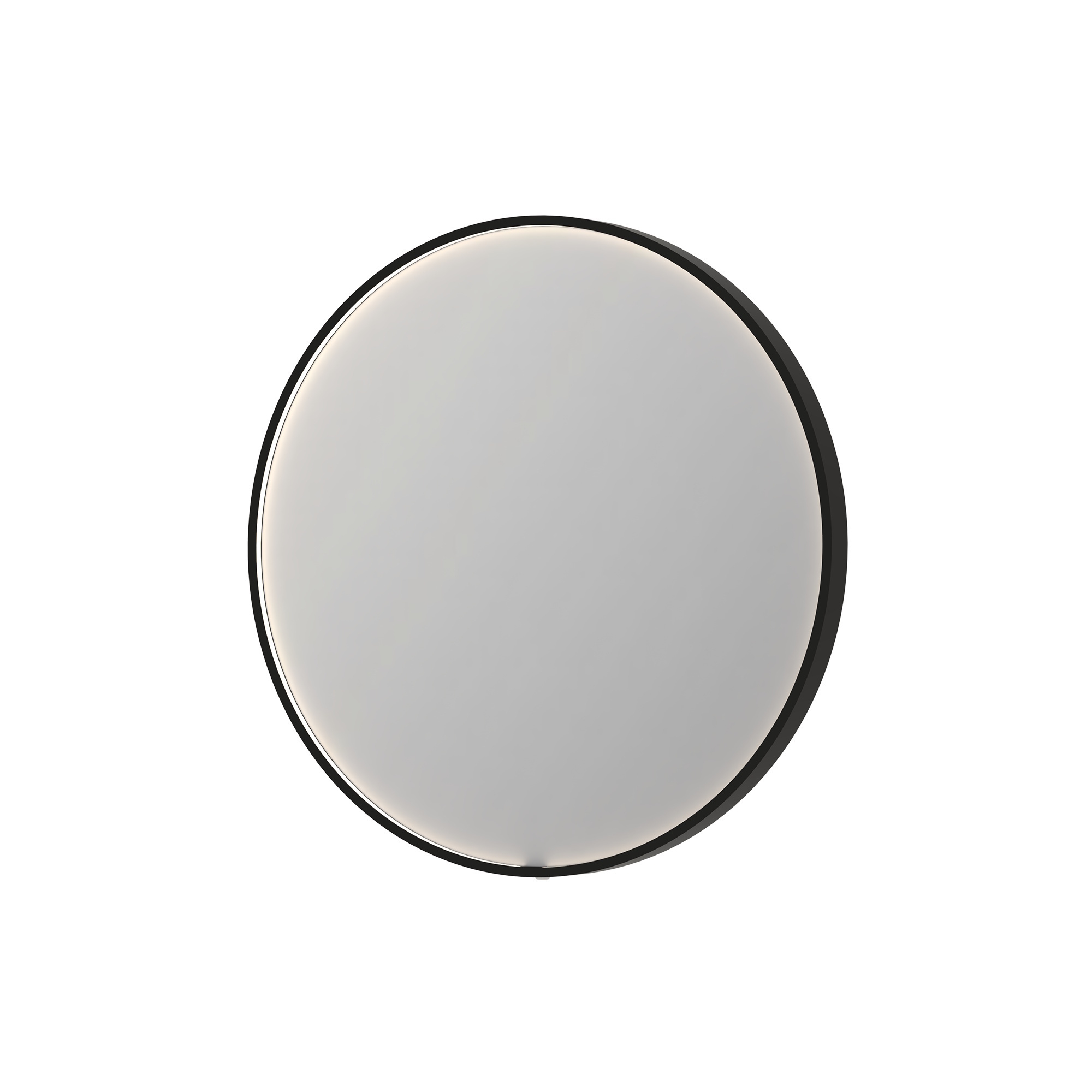 Spiegel INK SP24 40x4x40 cm incl. direct LED-Verlichting Rondom en Spiegelverwarming Geborsteld Metal Black