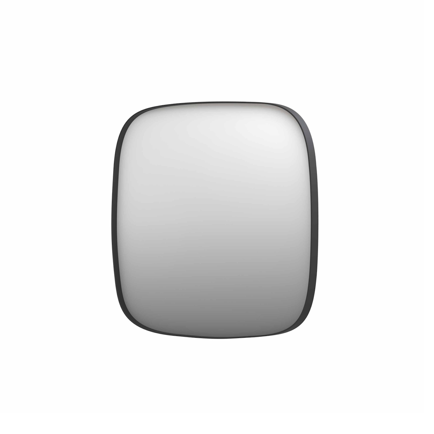 Spiegel INK SP29 Contour 80x4x80 cm in Geborsteld Metal Black