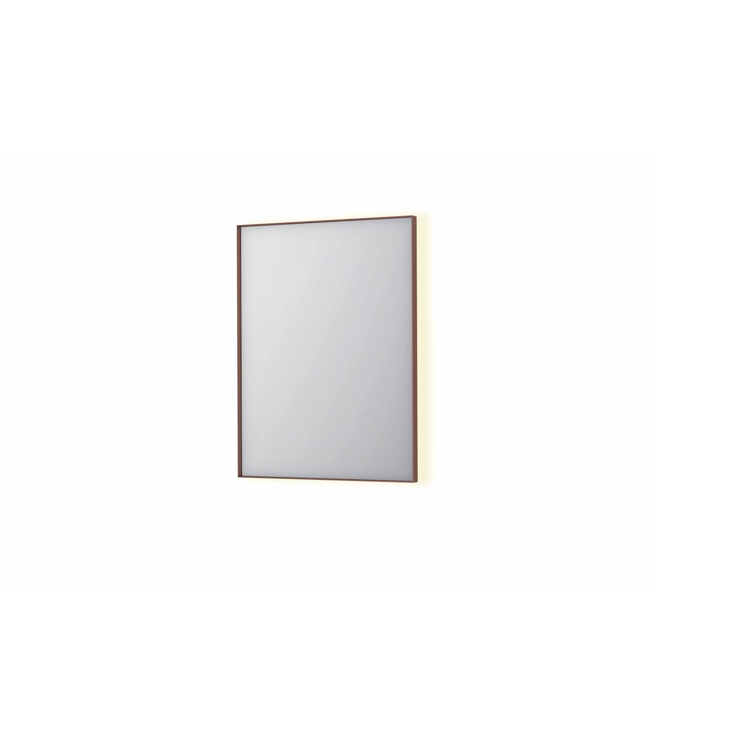 Spiegel INK SP32 60x4x80 cm Incl. Indirect LED-Verlichting Rondom en Spiegelverwarming Geborsteld Koper