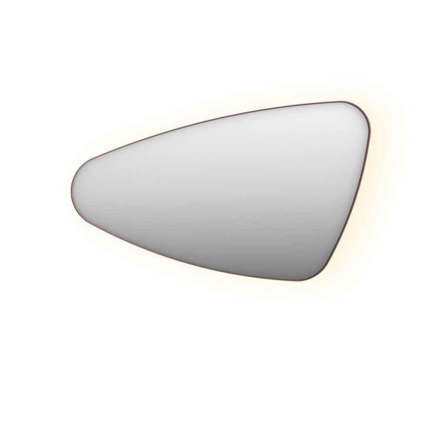 Spiegel Organisch INK SP23 100x60 cm Met Verlichting en Spiegelverwarming Links Geborsteld Koper
