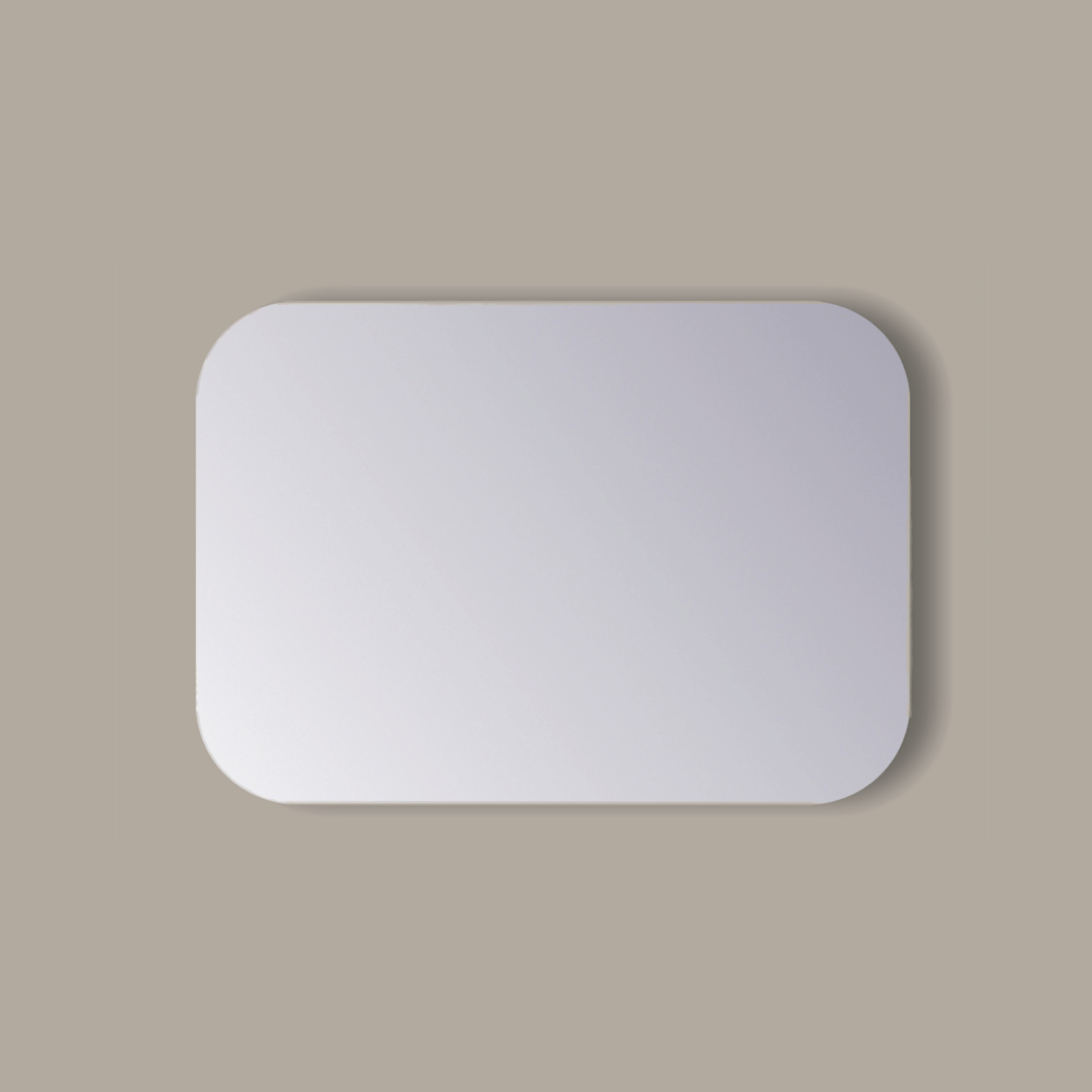 Spiegel Rechthoek Sanicare Q-Mirrors Afgeronde Hoeken 60x65 cm PP Geslepen Incl. Ophanging