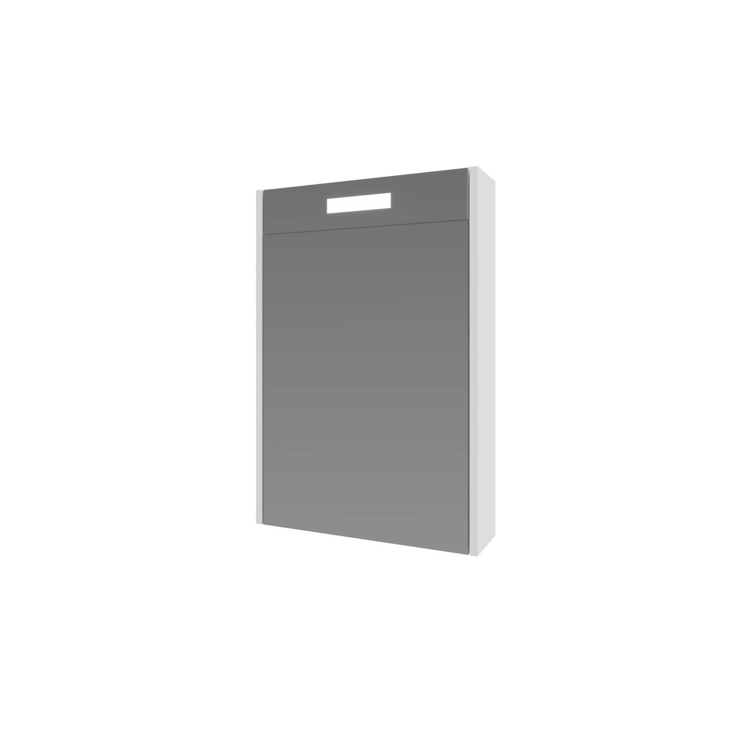 Spiegelkast BWS Salt 1 Deur Met LED 60x50 cm Incl. Planchetten Ice White