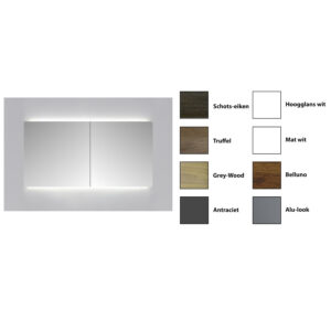 Spiegelkast Sanicare Qlassics Ambiance 80 cm 2 Deuren Schots-Eiken