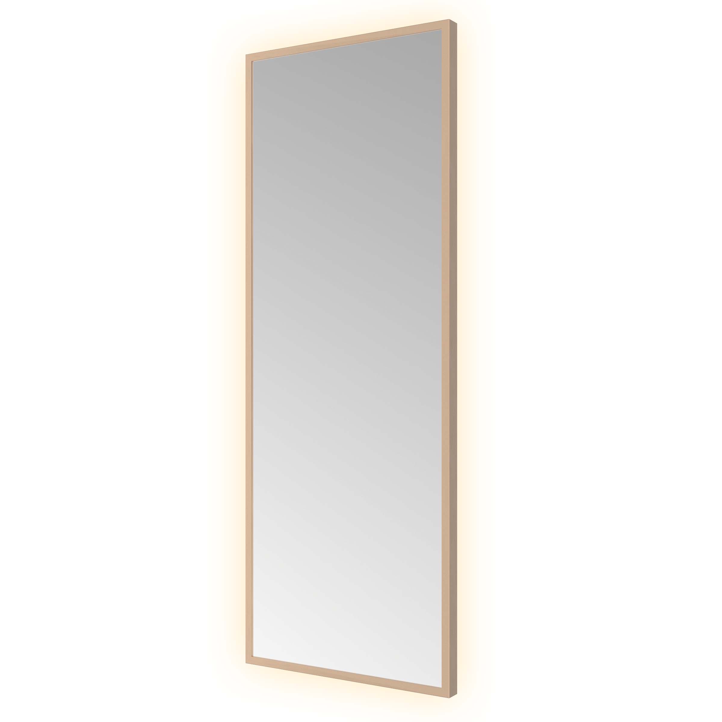 Spiegel Hotbath &MORE 80x30 cm LED-Verlichting Rechthoek Geborsteld Koper PVD