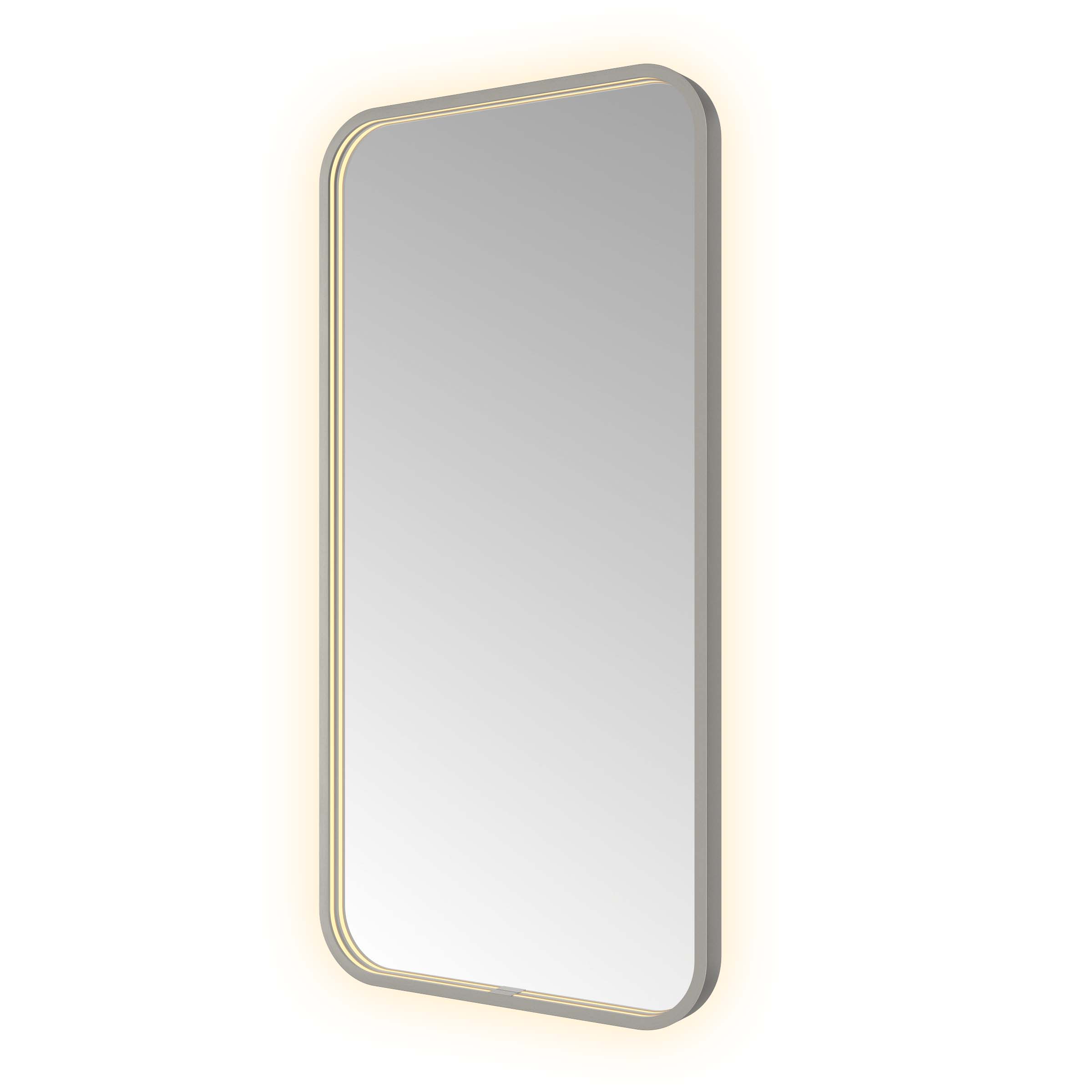 Spiegel Hotbath &MORE 100x50 cm LED-Verlichting Spiegelverwarming Rechthoek Geborsteld Gunmetal
