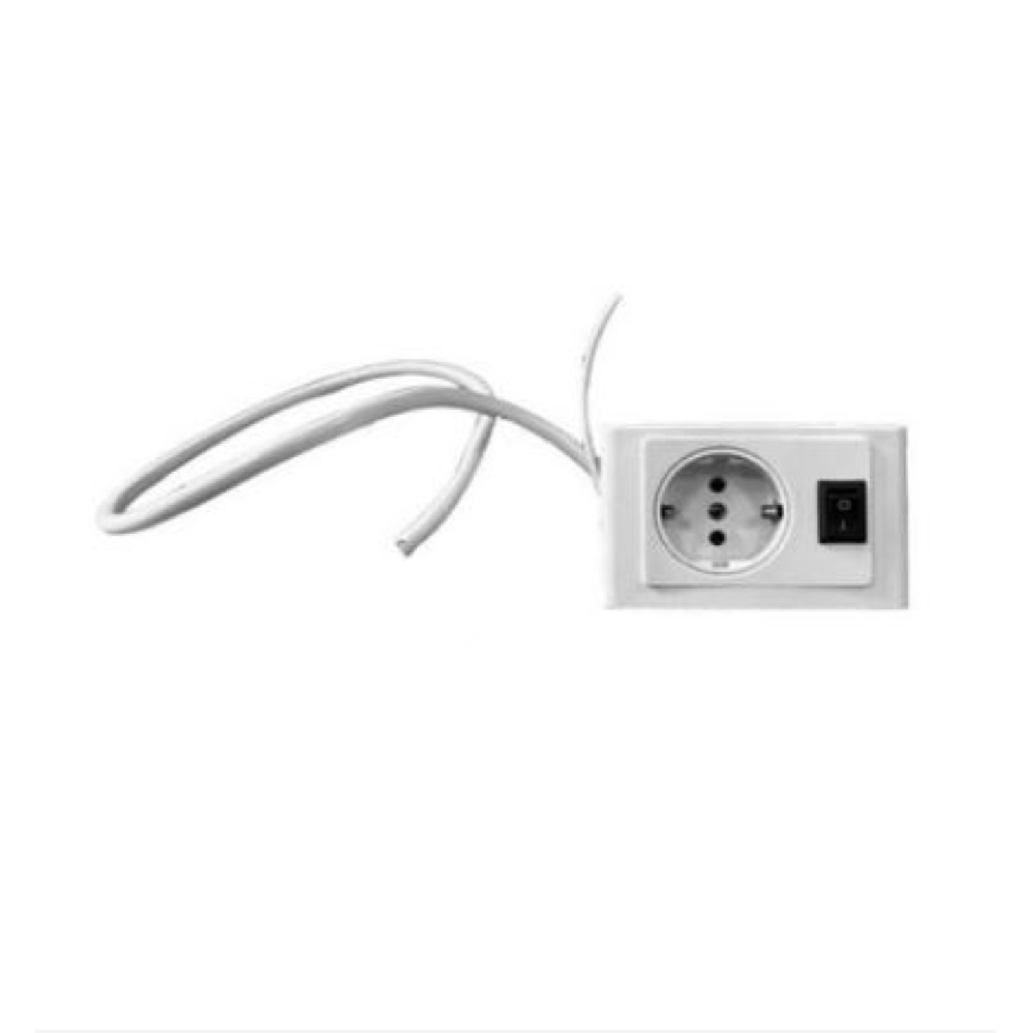 Stopcontact Met Schakelaar Opbouw T.b.v. Spiegelkast Wit