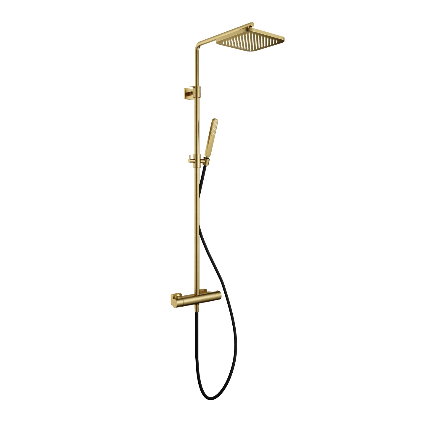 Thermostatische Stortdoucheset Hotbath Gal 128 cm Geborsteld Messing PVD