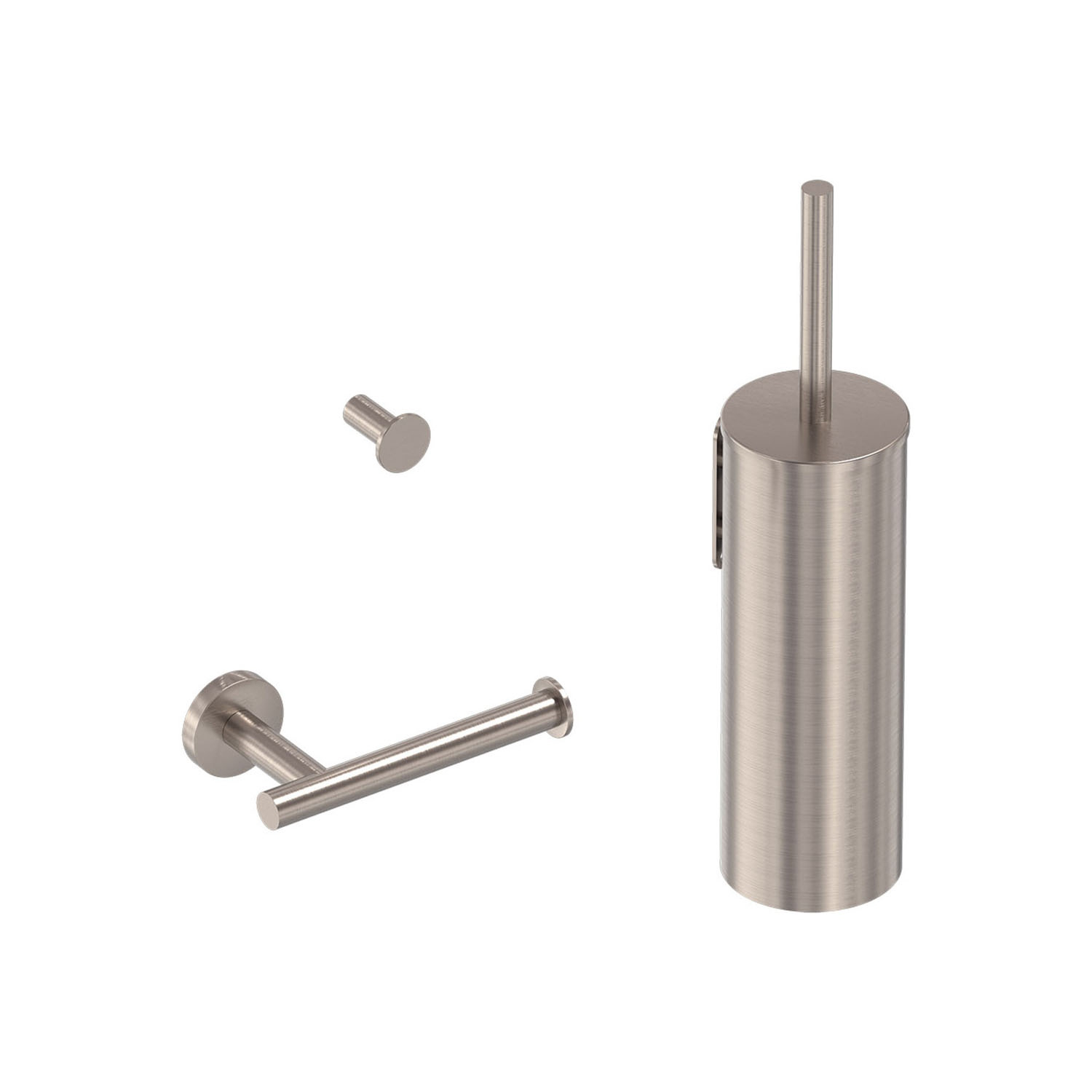 Toiletaccessoire Set MAY 3-in-1 Geborsteld Nickel PVD