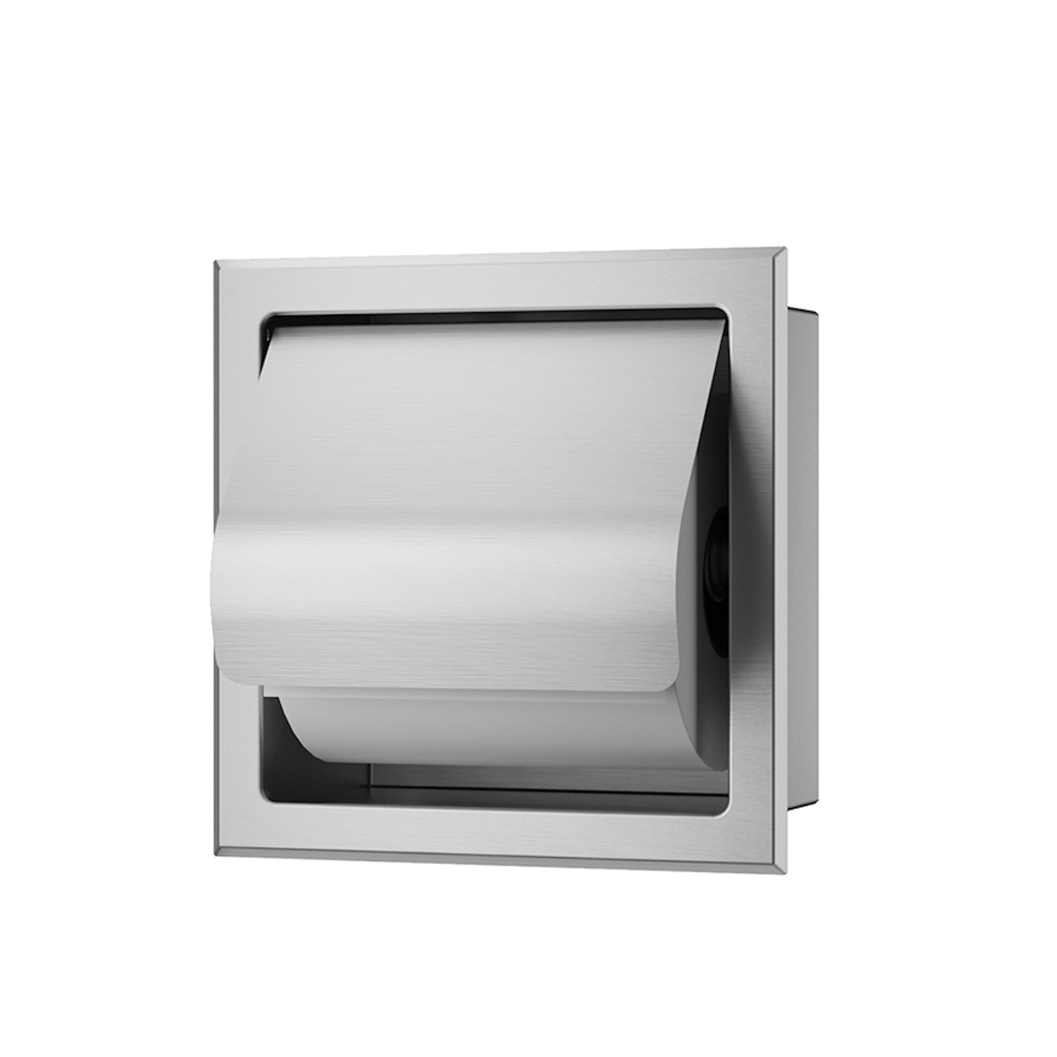 Toiletrolhouder Inbouw BWS Milan Met Klep RVS