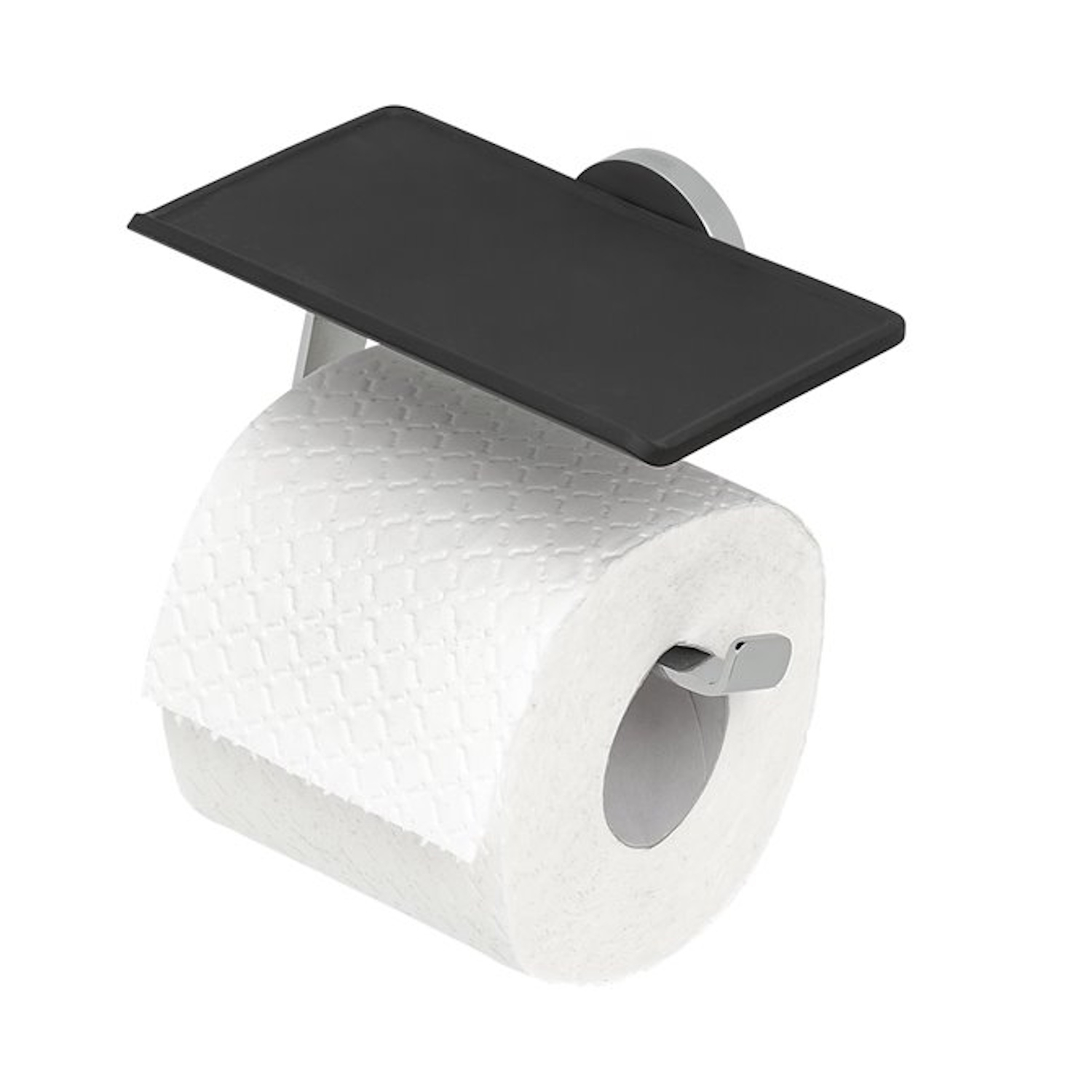 Toiletrolhouder Tiger Noon Met Planchet Zwart Chroom