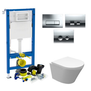 Geberit UP100 set18 Wiesbaden Vesta Junior Rimless 47 cm met Delta Drukplaat