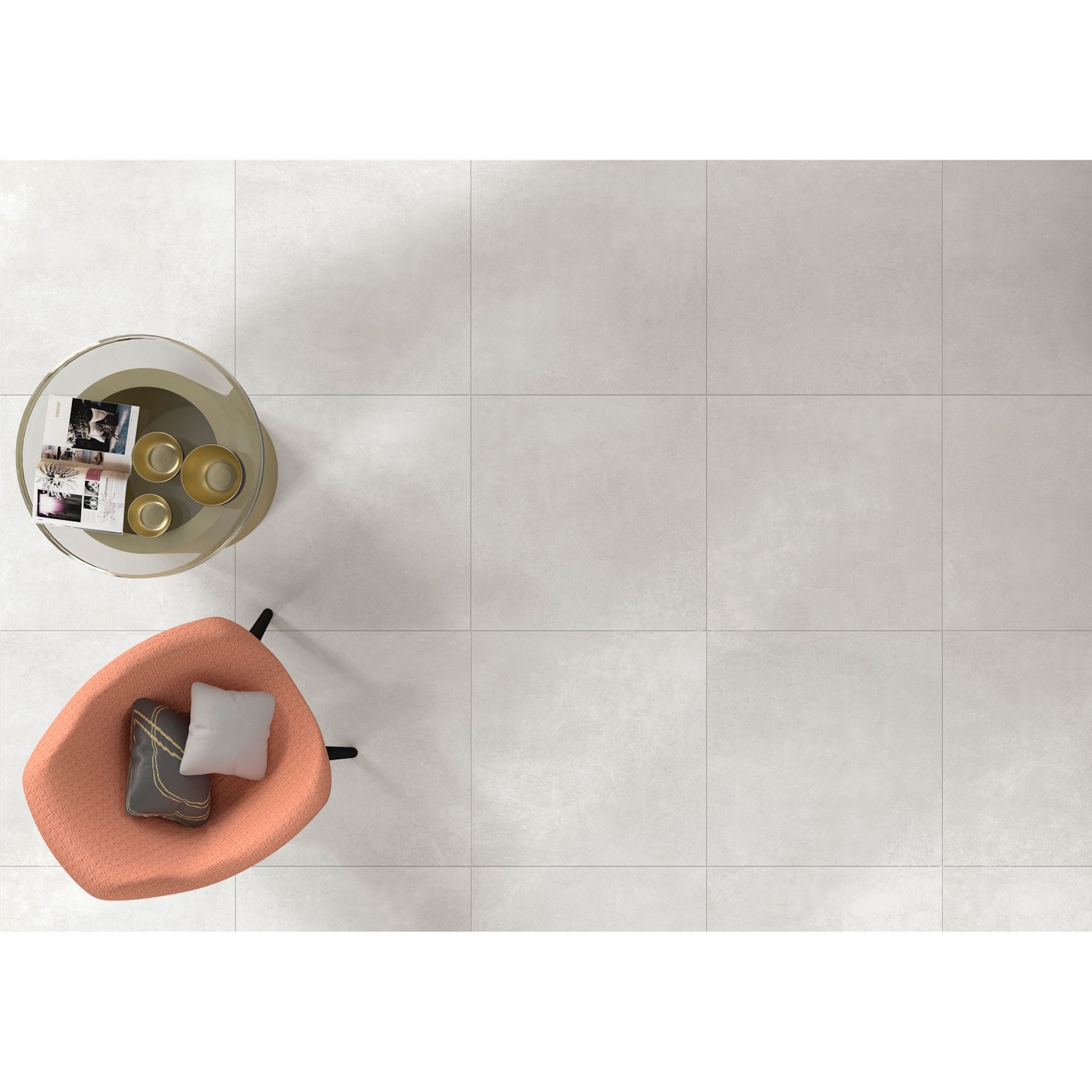 Vloertegel Flaminia Surface White 60x60 cm Gerectificeerd (Doosinhoud 1.44 m2)