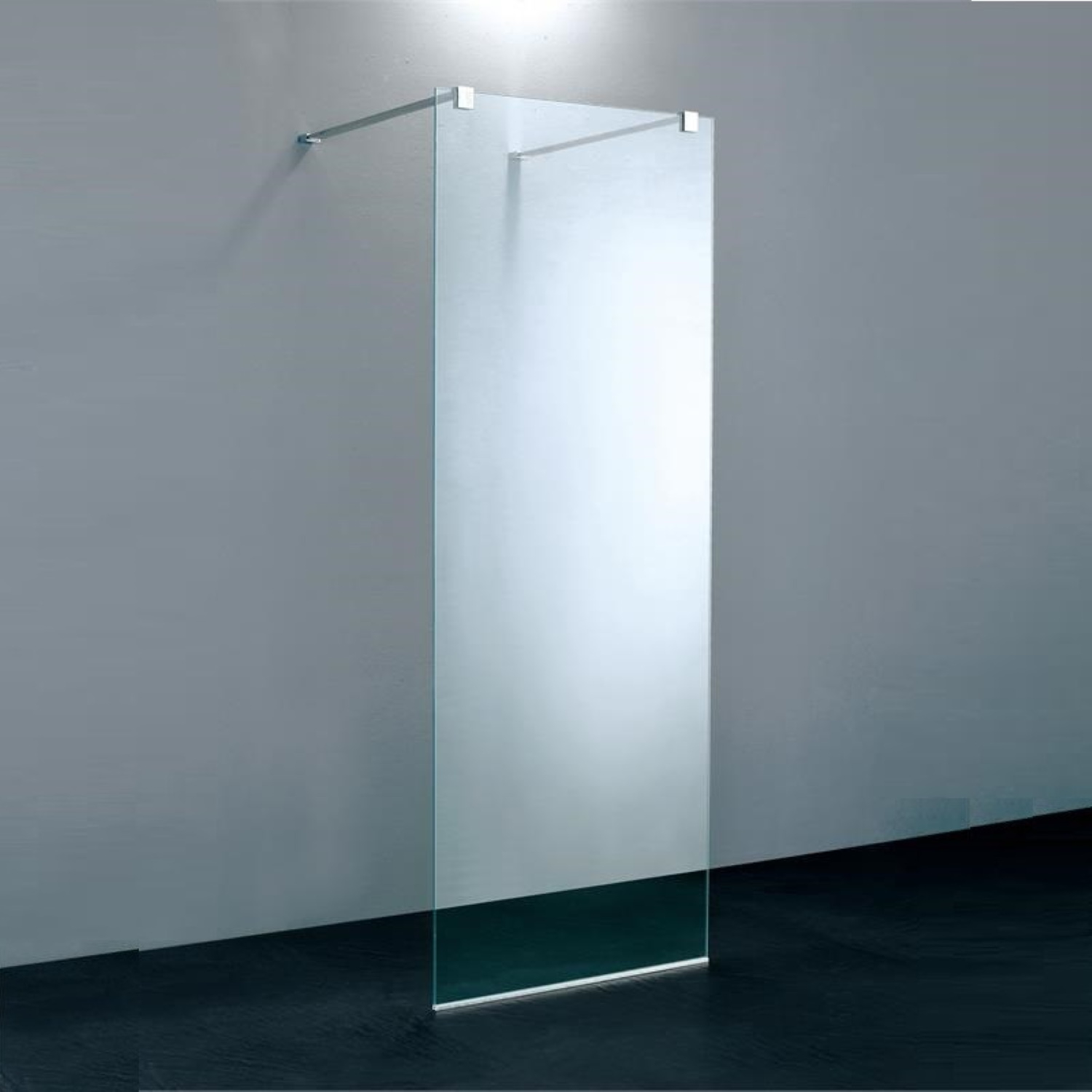 Vrijstaande Inloopdouche BWS Libra 120x200 cm Anti-Kalk Coating (exclusief wandbeugels)