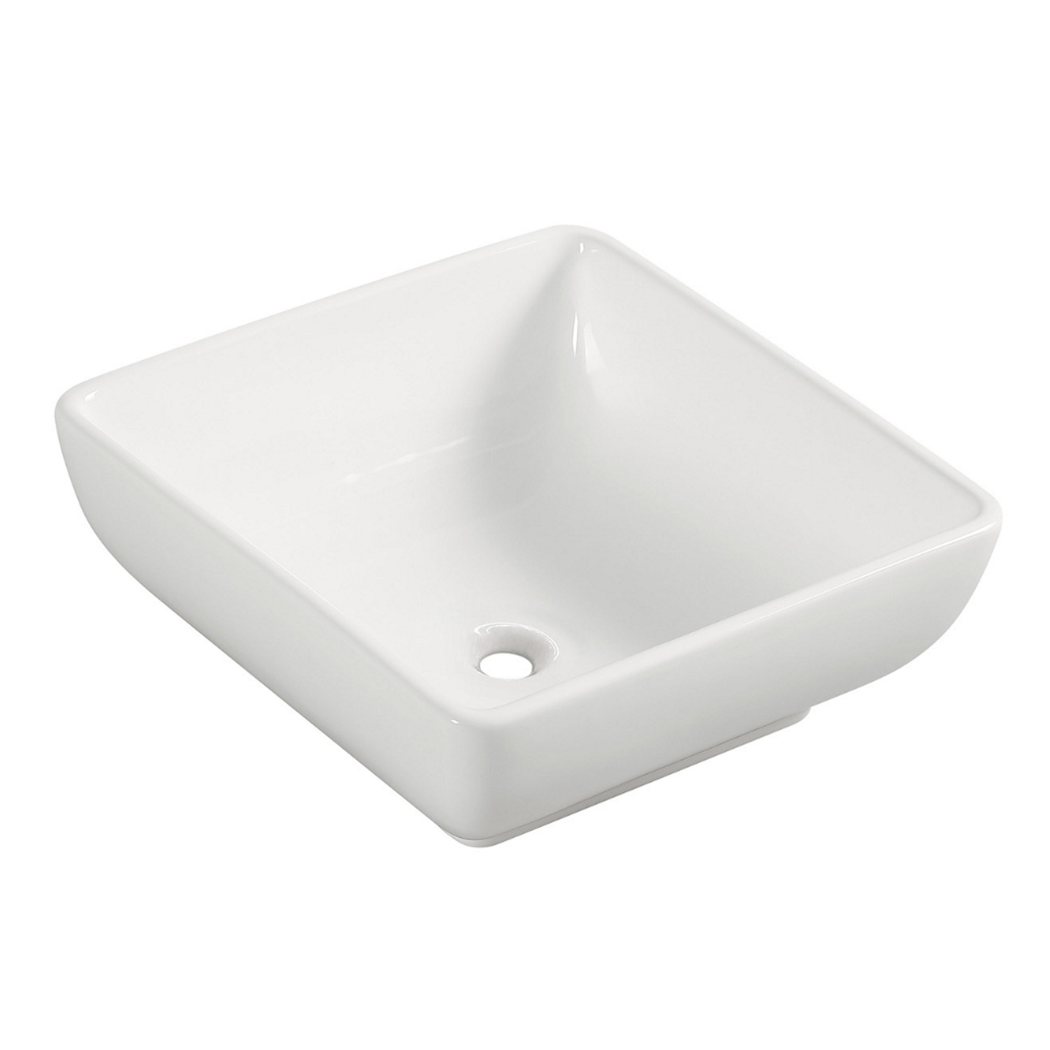 Waskom Wiesbaden Piazza 40x40x15cm Keramiek Wit