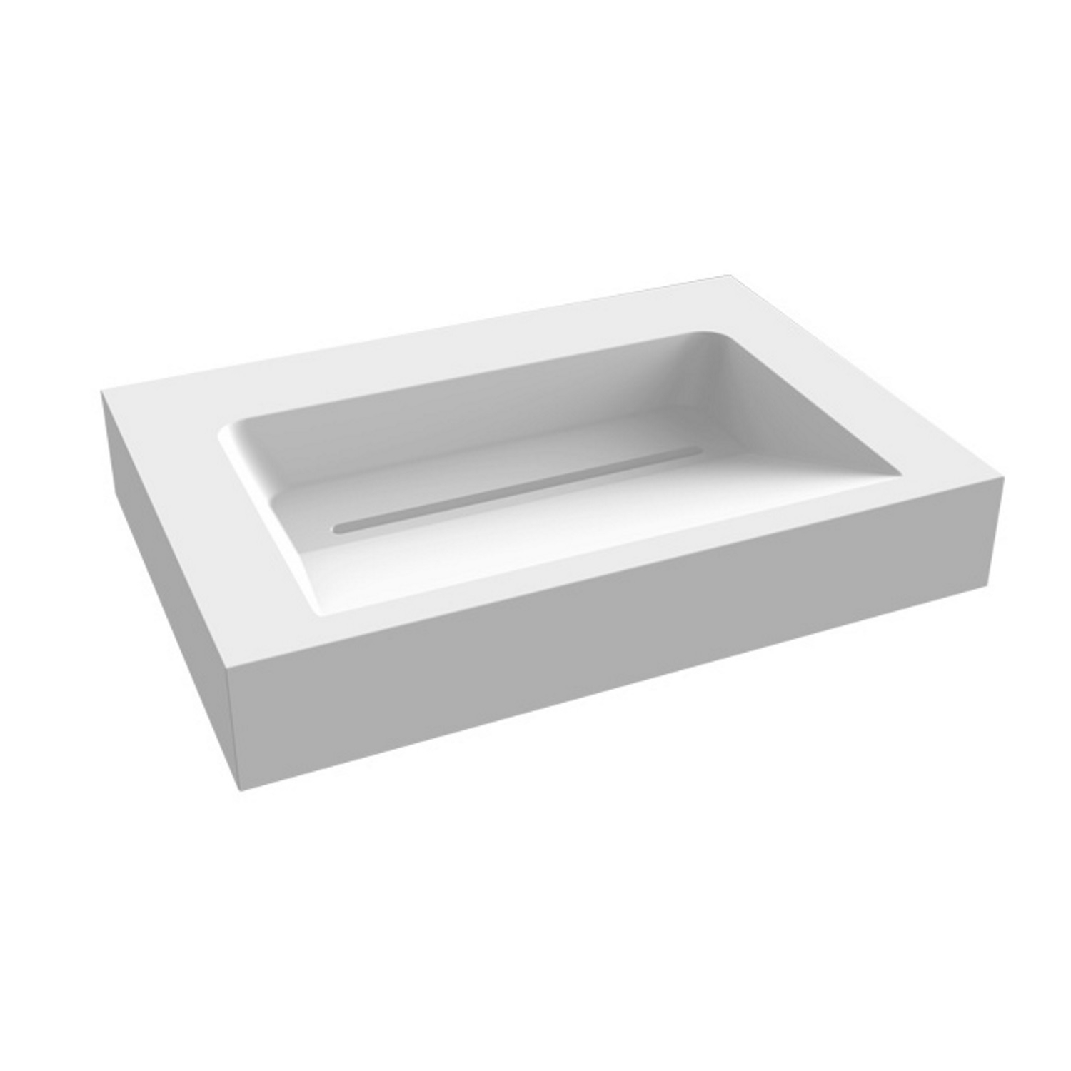 Wastafel Best Design Indoor Just-Solid 60x46x13 cm Mat Wit (zonder kraangat)