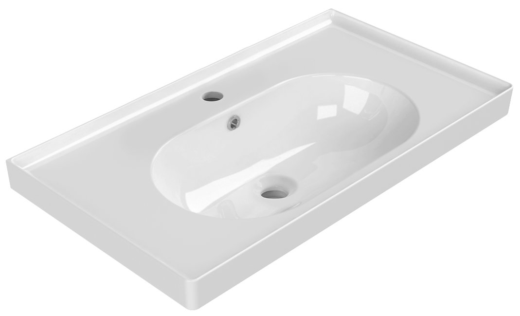Wastafel Keramisch Sapho Brand 80x45 cm