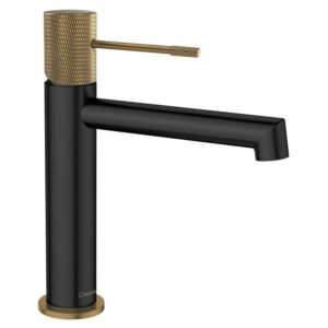 Wastafel Mengkraan Sapho Solaris Mat Zwart/Goud