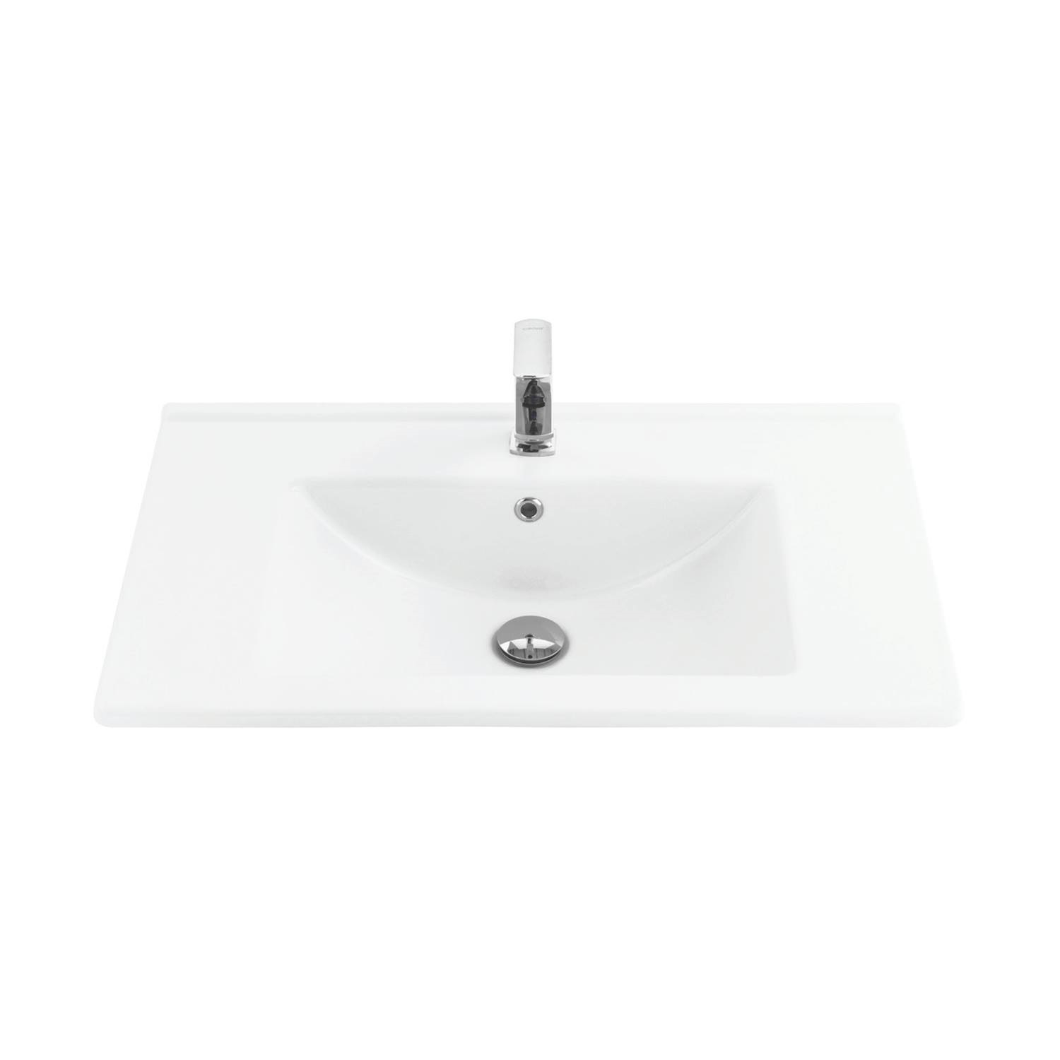 Wastafel Sanicare Q7 Keramiek 75x45 cm Wit (excl. meubel)