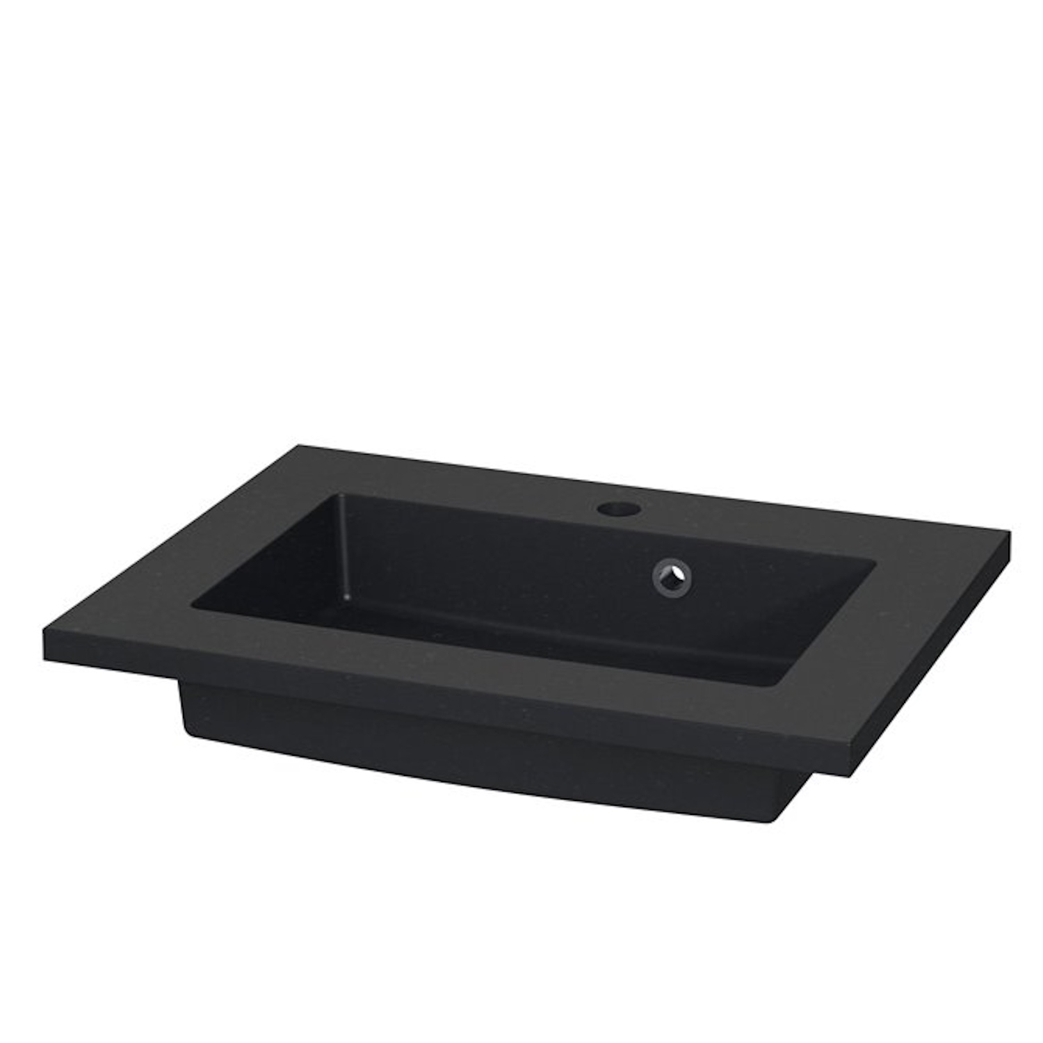 Wastafel Tiger S-line Quadro 60 cm Mat Zwart
