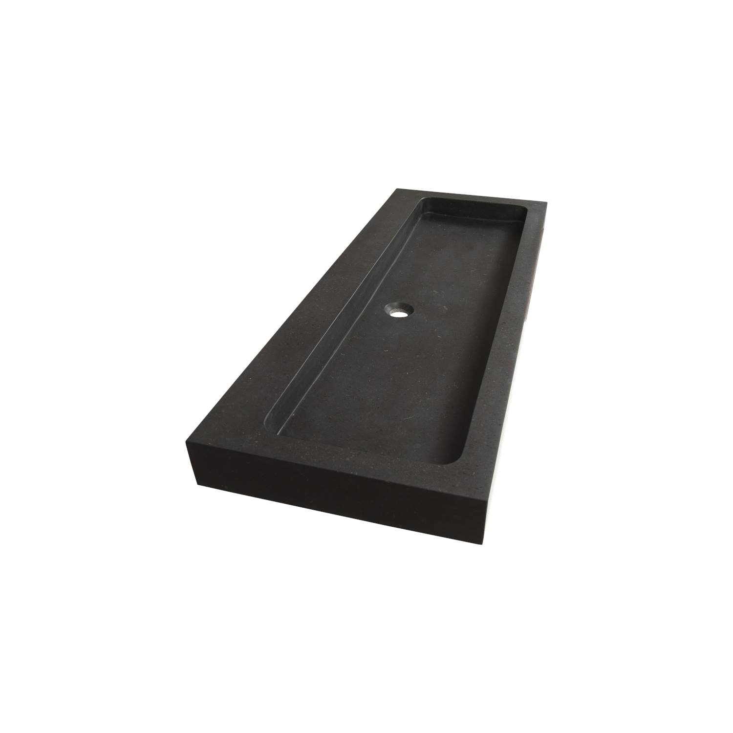 Wastafelblad Exclusive Line Black Spirit 120-1 Natuursteen 1 kraangat