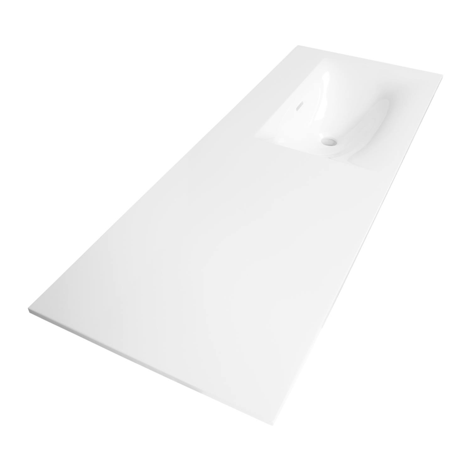 Wastafelblad Exclusive Line Furiosa Glanzend 120-2 Rechts 1 Kraangat