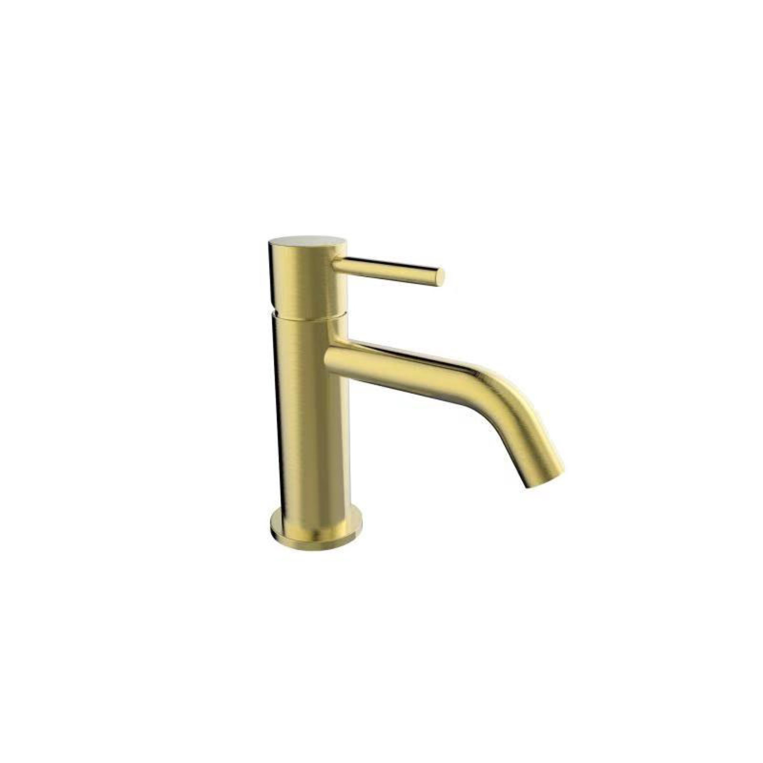 Wastafelkraan BWS Opbouw Mengkraan Lange Uitloop Geborsteld Messing Goud