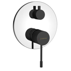 Douche Mengkraan 2-weg Sapho Solaris Chroom/Mat Zwart