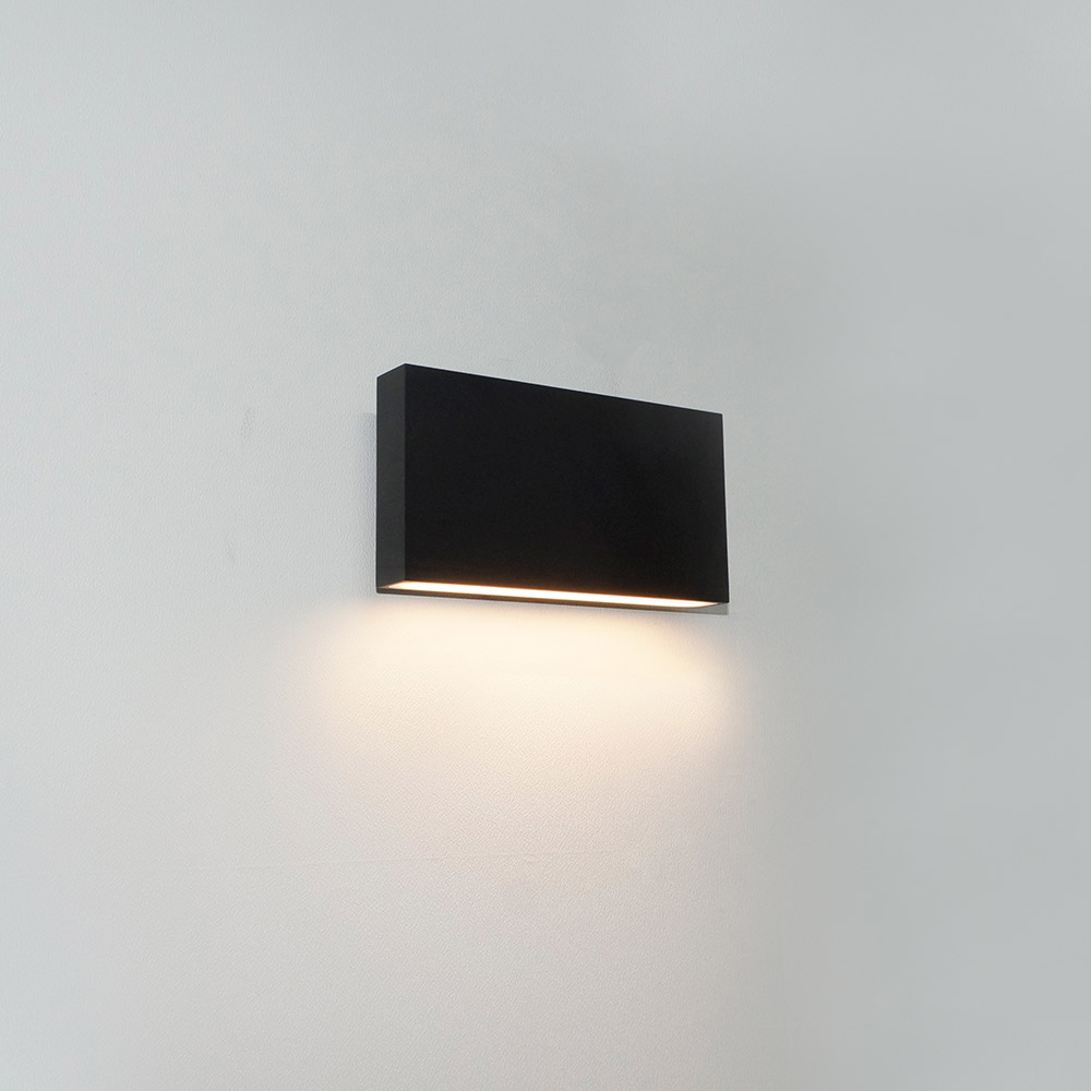 Wandlamp Artdelight BOX 1 Lichts LED 2700K Dimbaar Zwart