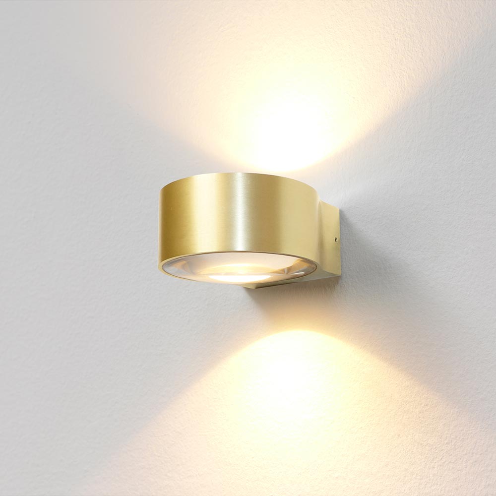 Wandlamp Artdelight Hudson 2 Lichts LED 2700K Dimbaar Geborsteld Goud