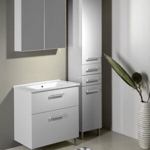 Aqualine Vega badkamermeubel met keramische wastafel 65x75cm wit