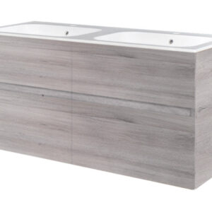 Best Design Splash wastafelonderkast greeploos 4 lades eiken grijs 120cm
