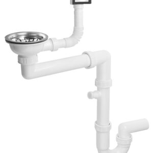 Bruckner ruimtebesparende sifon met overloop 6/4'' wit
